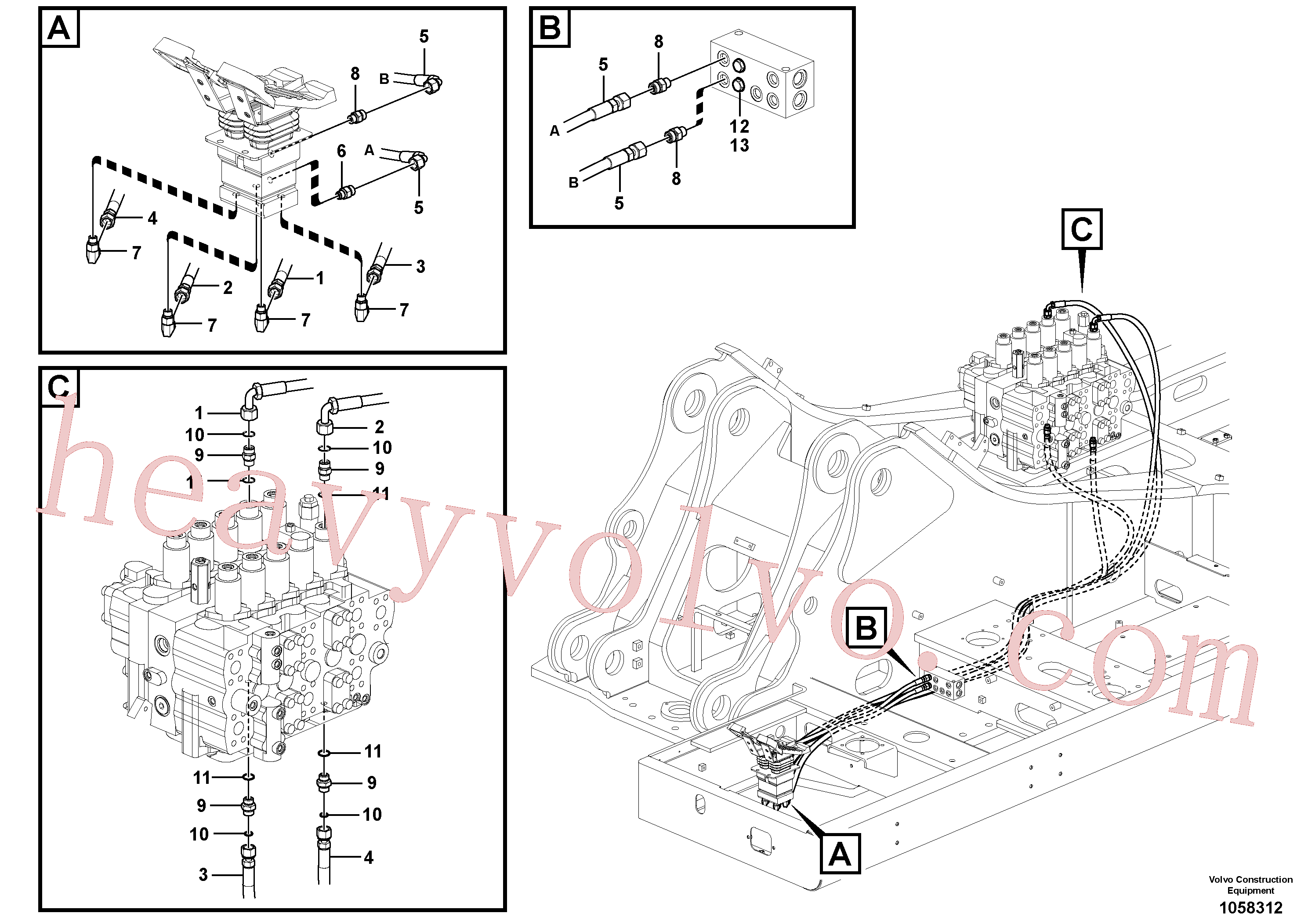 Wholesale VOE939907 Hose assembly for Volvo Excavator
