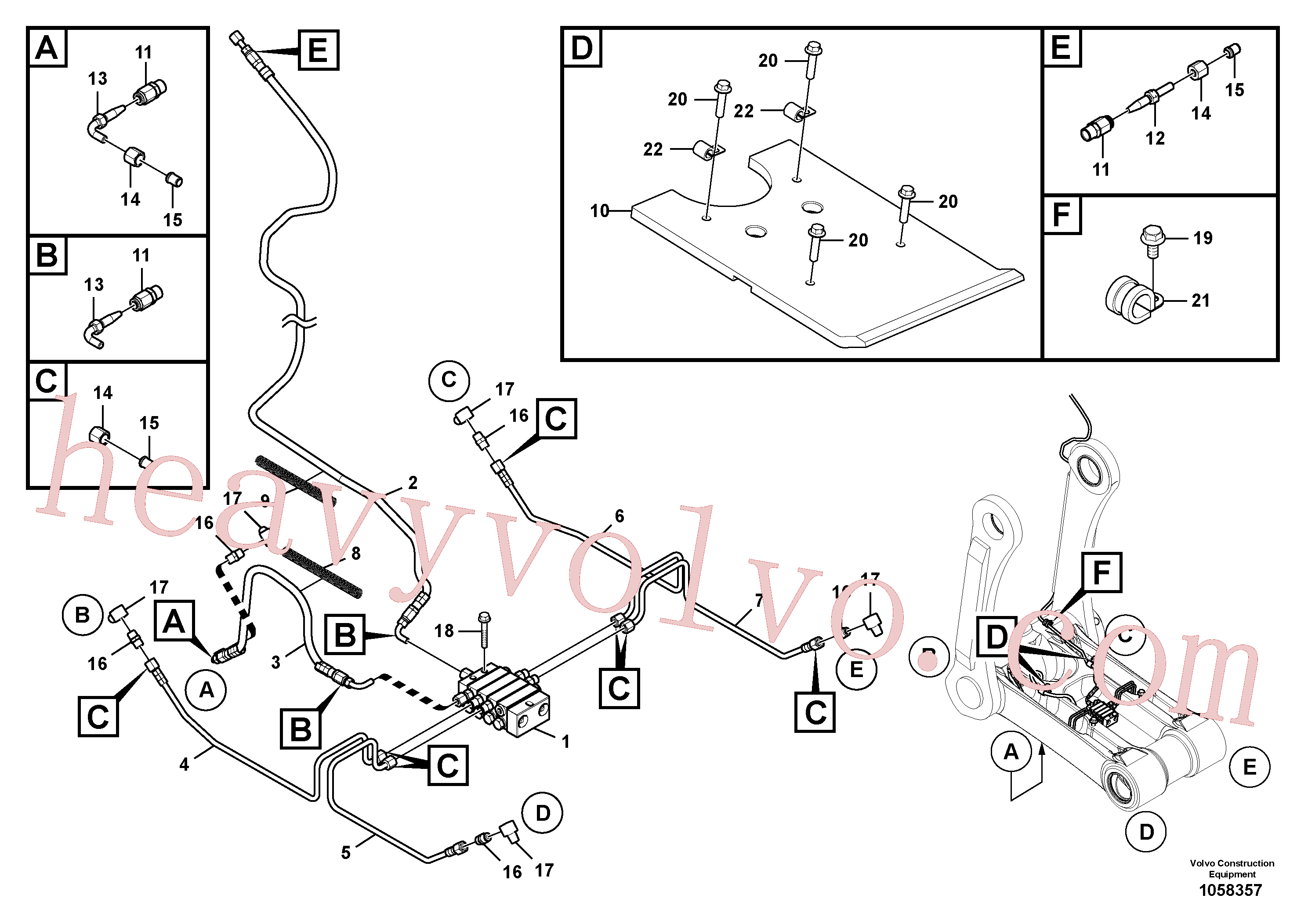 Volvo excavator part VOE14556672 Nut for sale