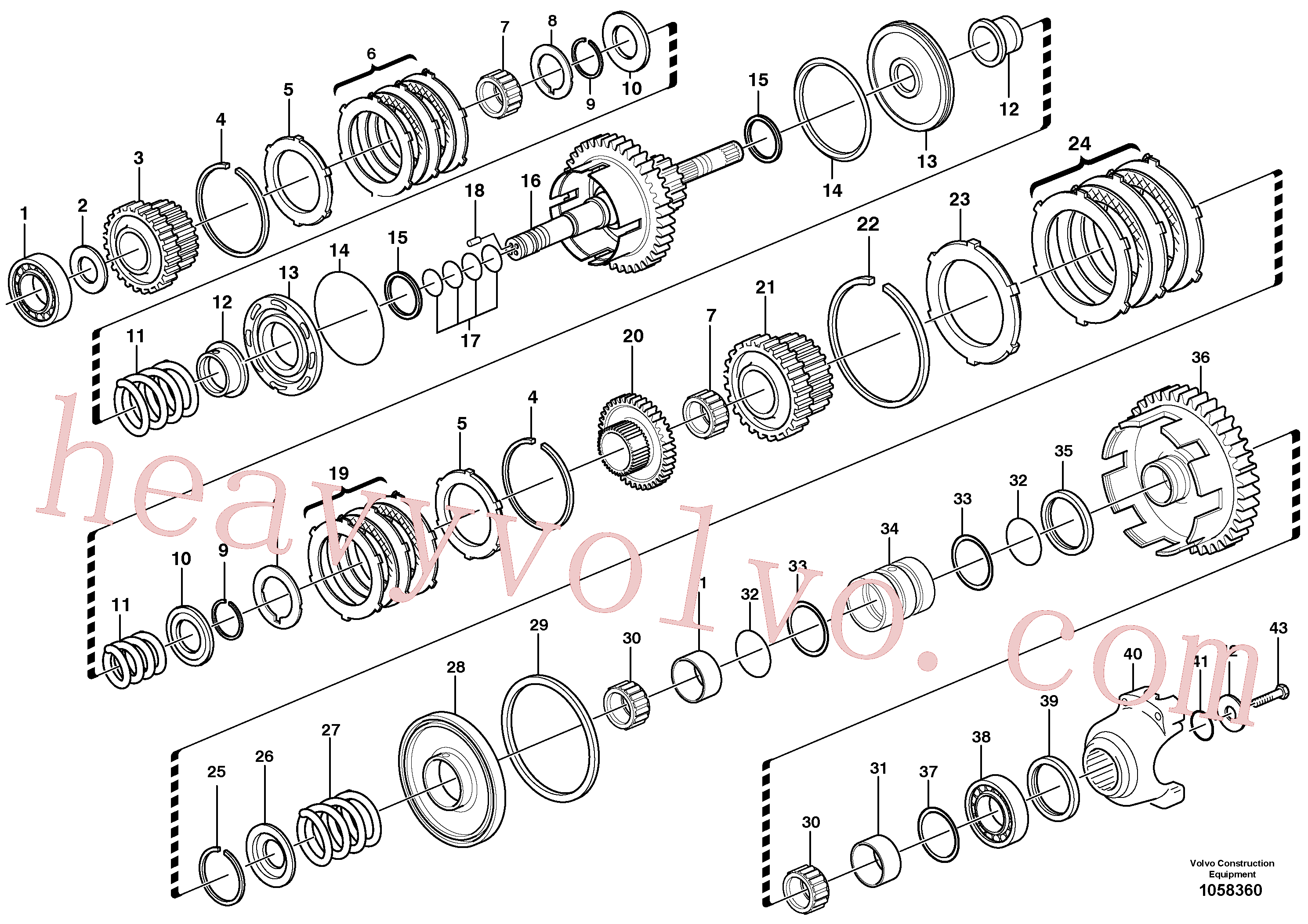 Volvo excavator part VOE11709091 Piston for sale