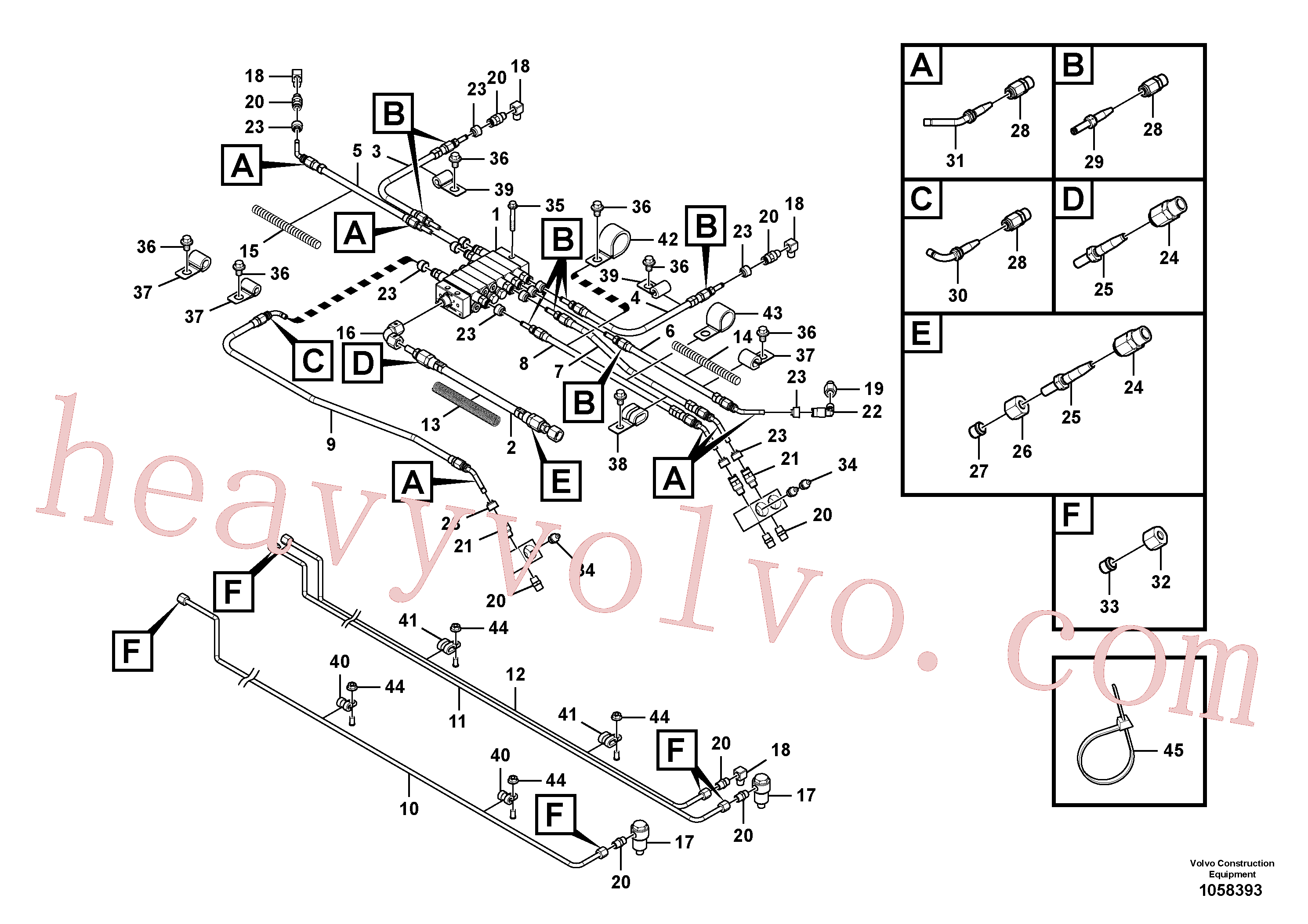 Volvo excavator part VOE14556672 Nut for sale