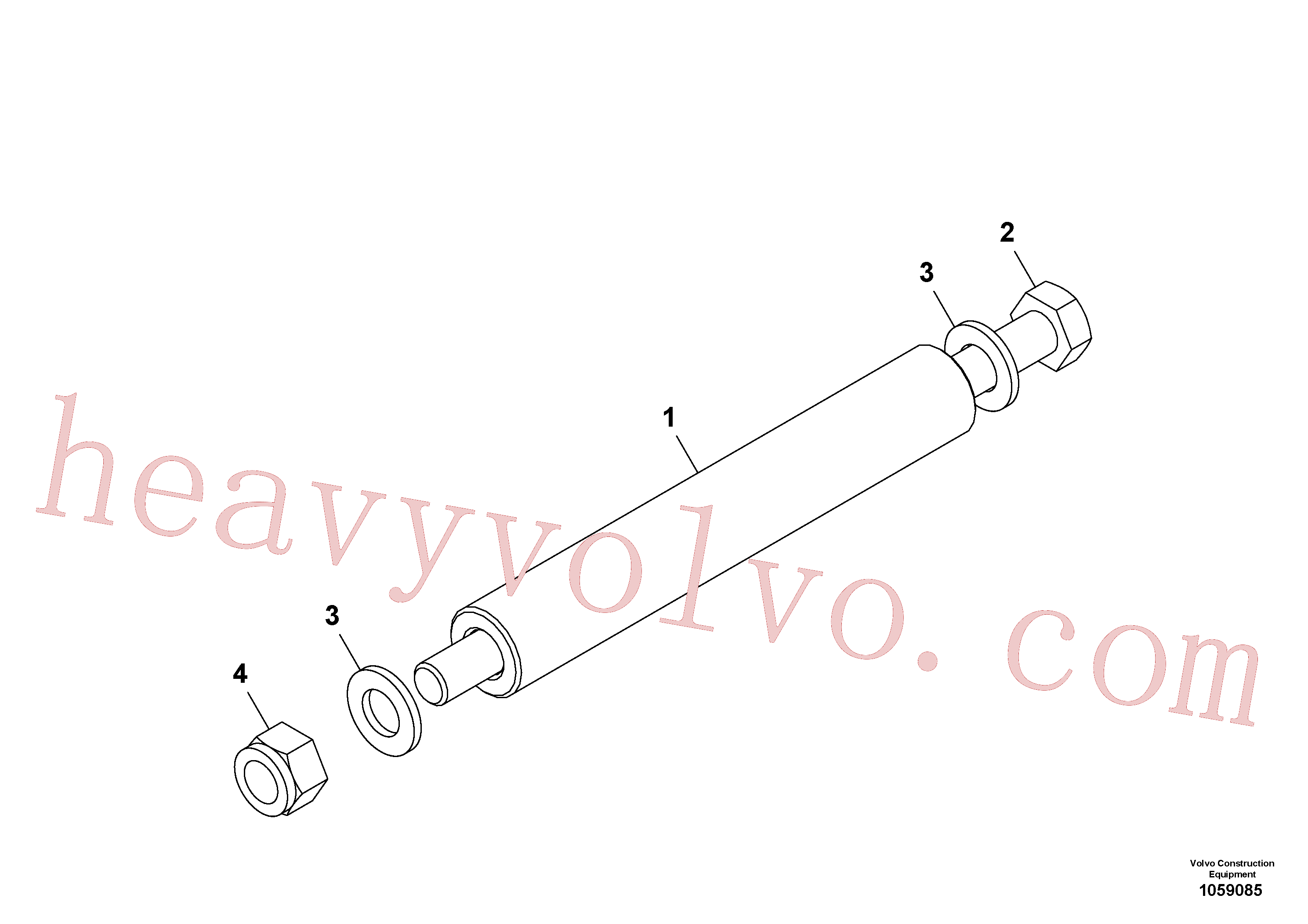 VOE16212126 Nut for Volvo Excavator Parts