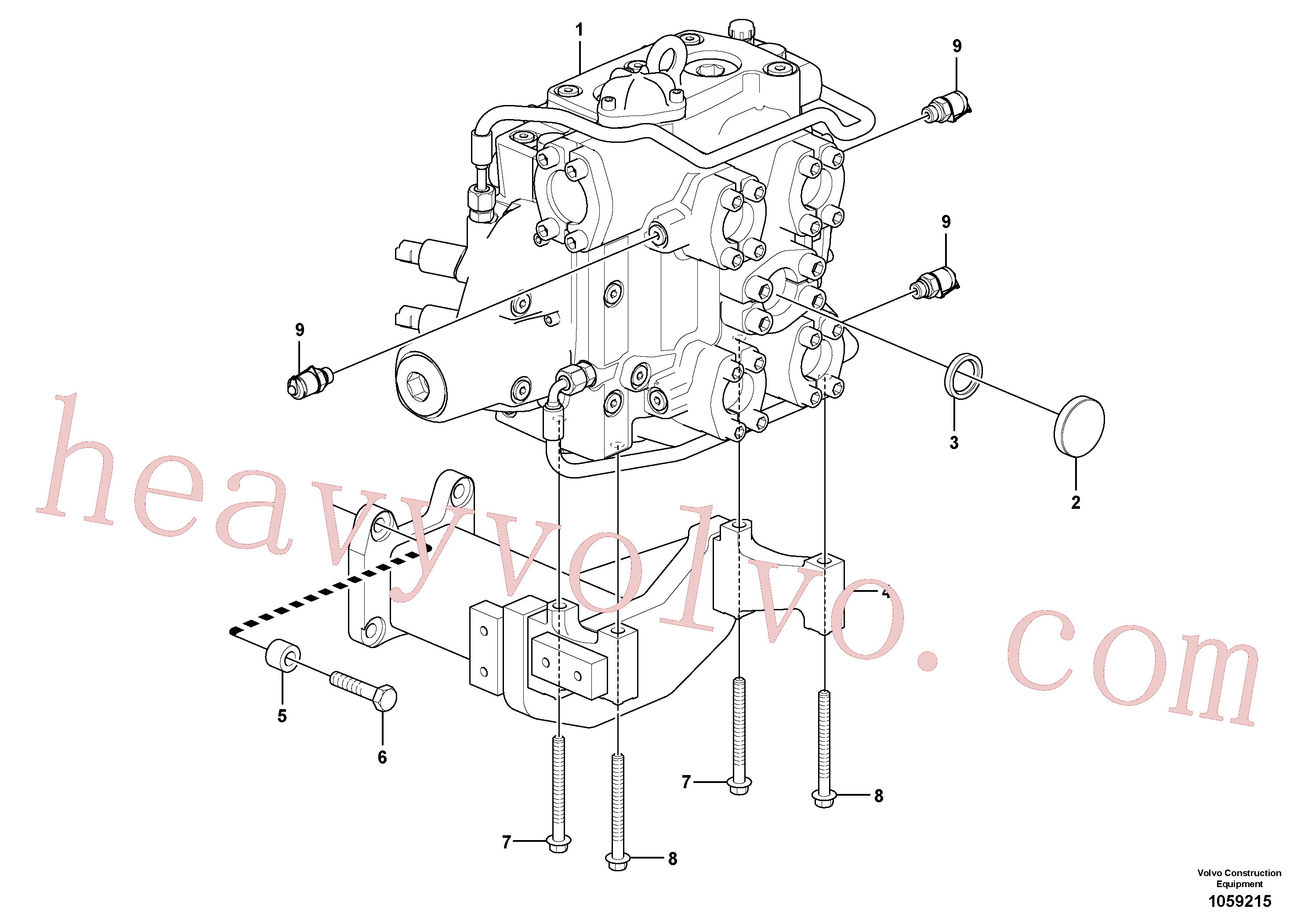 Volvo excavator part VOE15076862 Hydraulic valve for sale