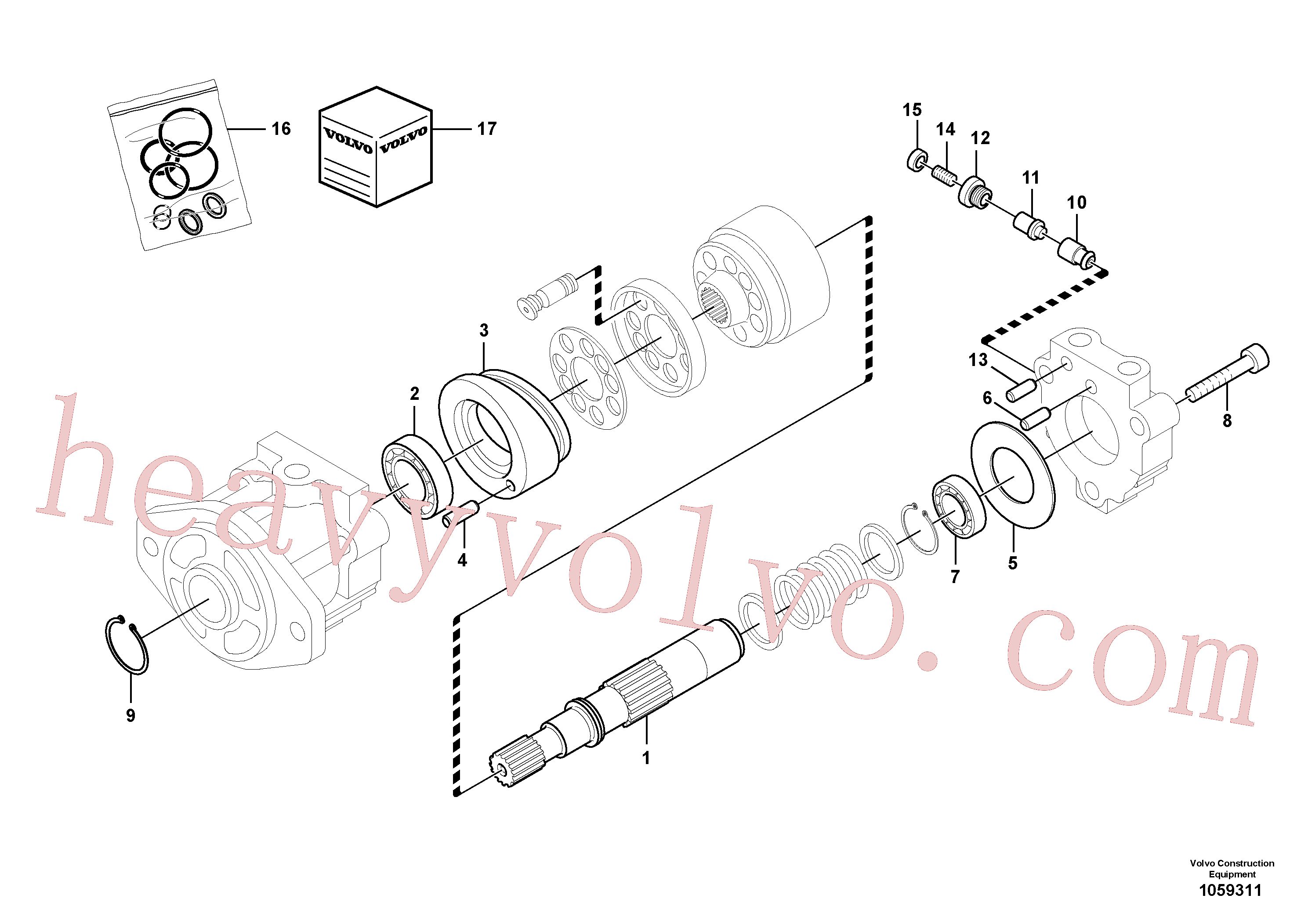 China Made VOE14542951 Shaft parts for Volvo Excavator