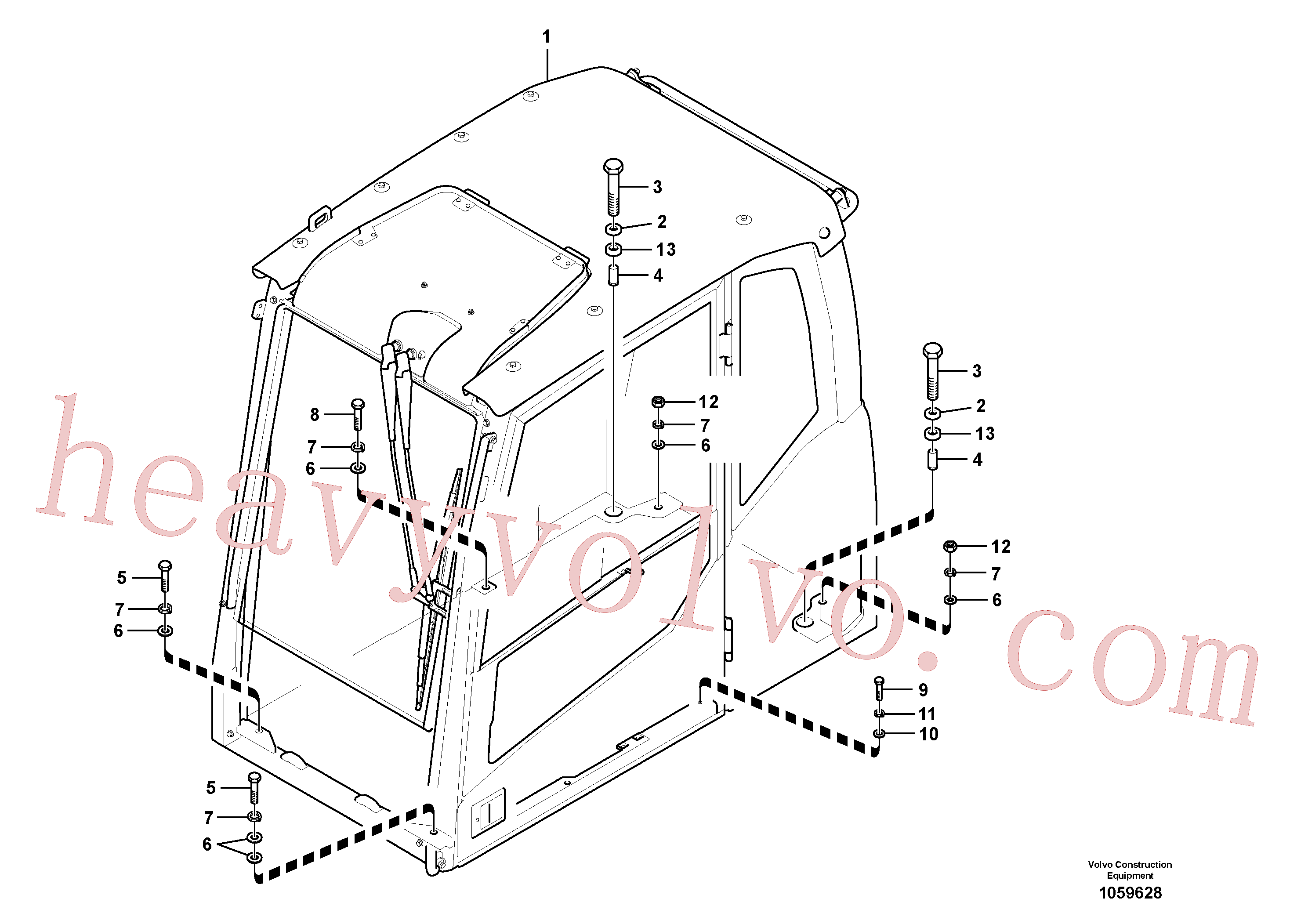 China Made VOE983375 Hexagon screw parts for Volvo Excavator