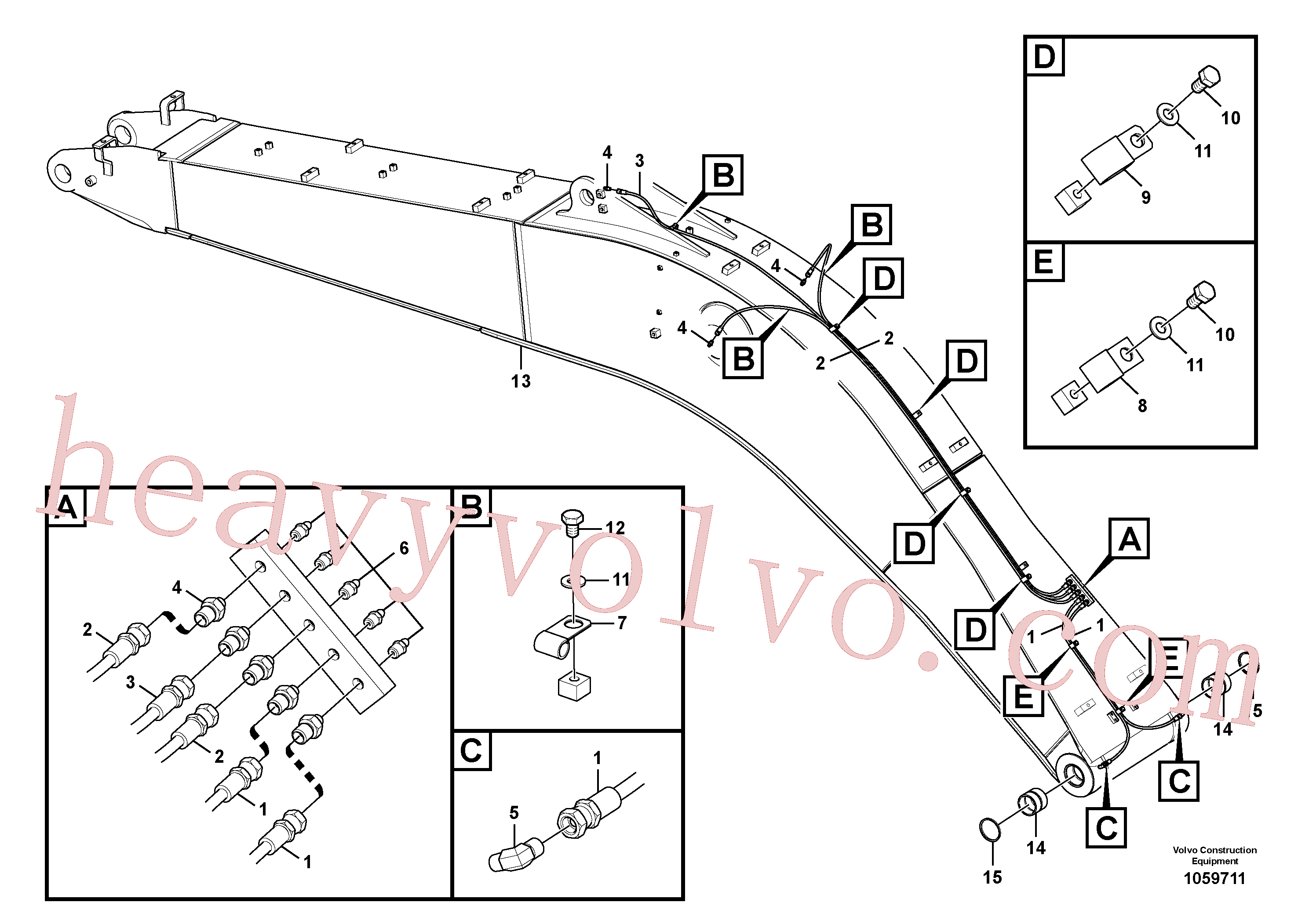 VOE14606529 Bushing for Volvo Excavator Parts