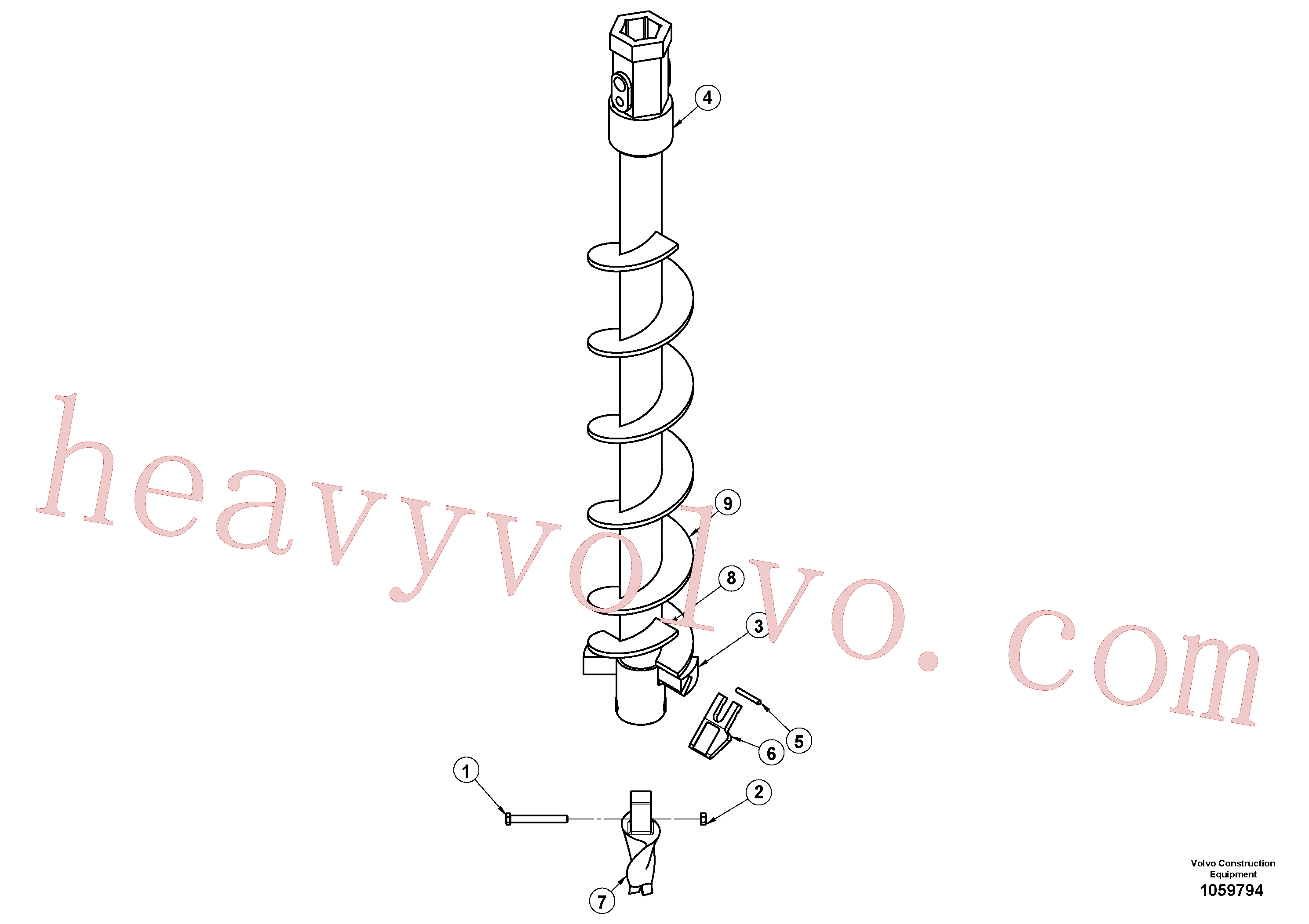 VOE16219766 Screw for Volvo Excavator spare