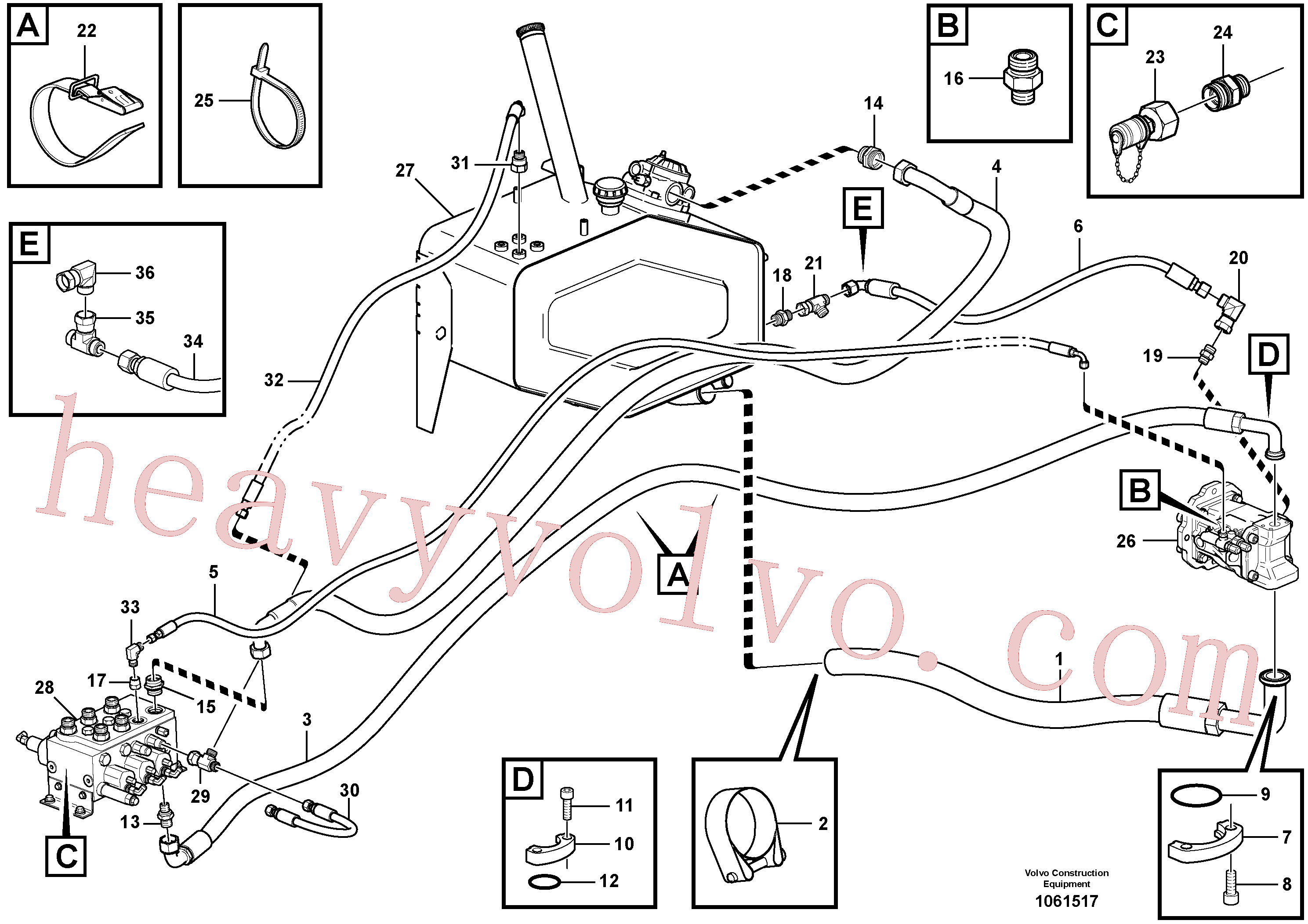 Volvo VOE936712 Hose assembly aftermarket part for sale