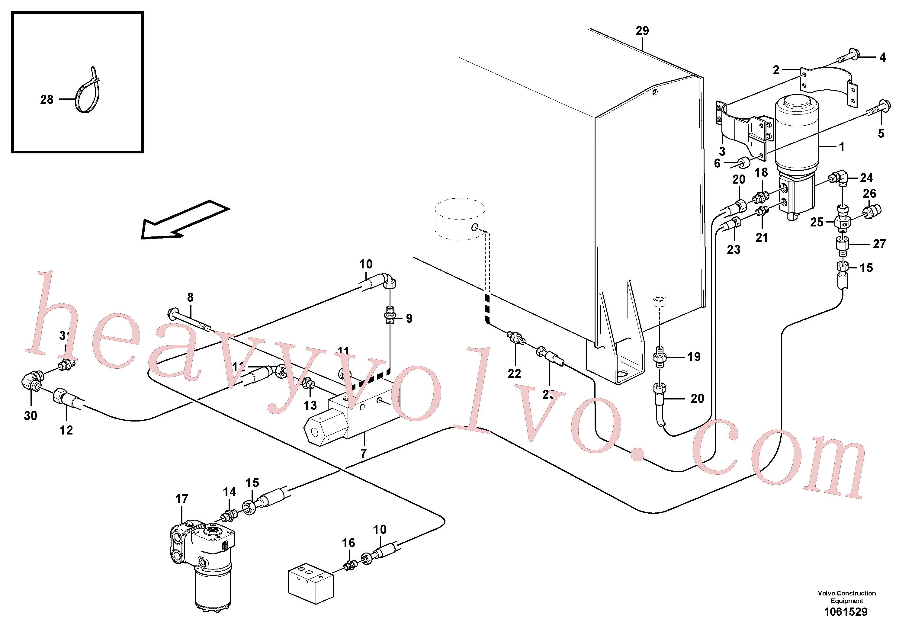 VOE936540 Hose assembly for Volvo Excavator spare