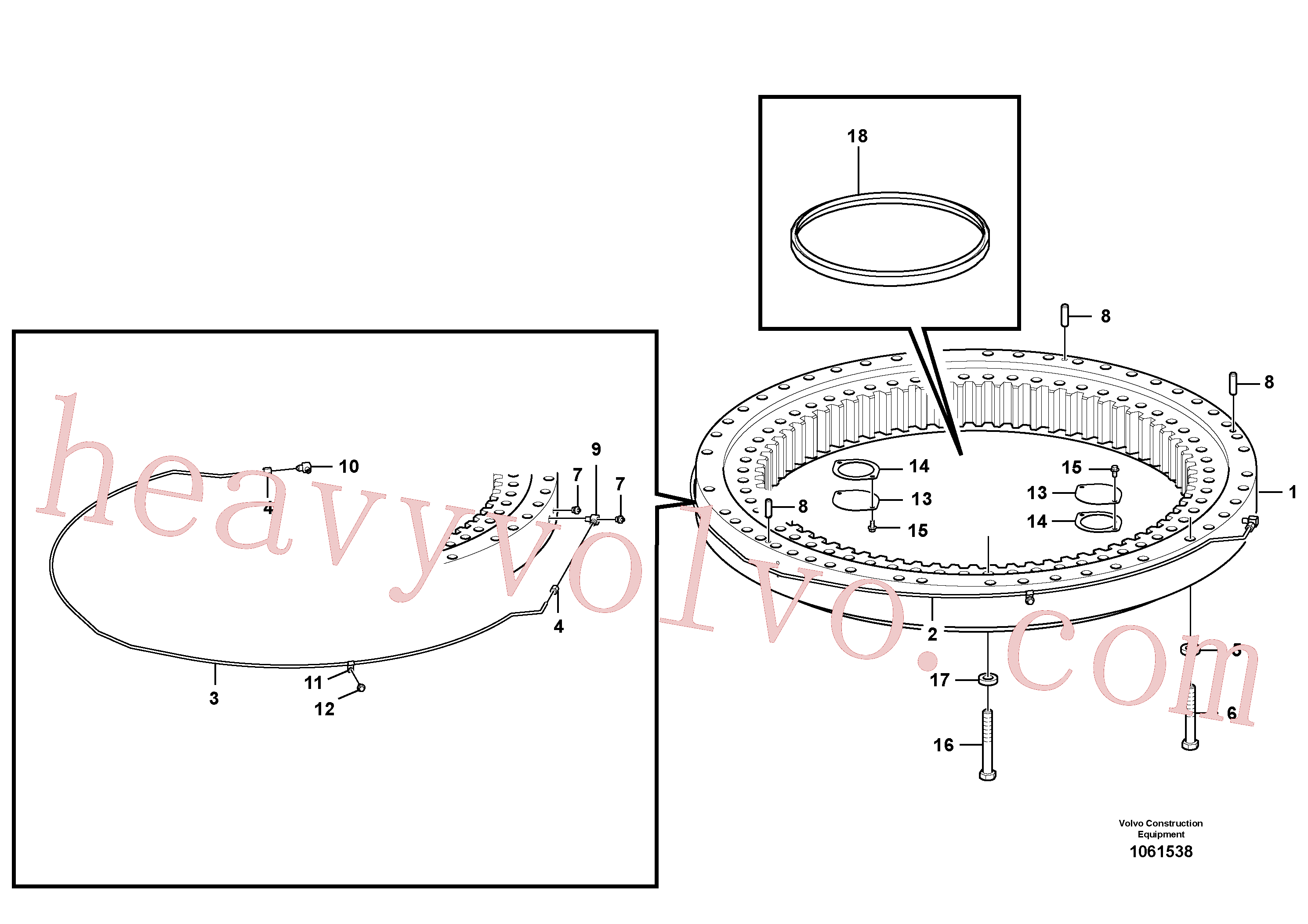 Volvo Assembly VOE14570794 Swing gear for sale