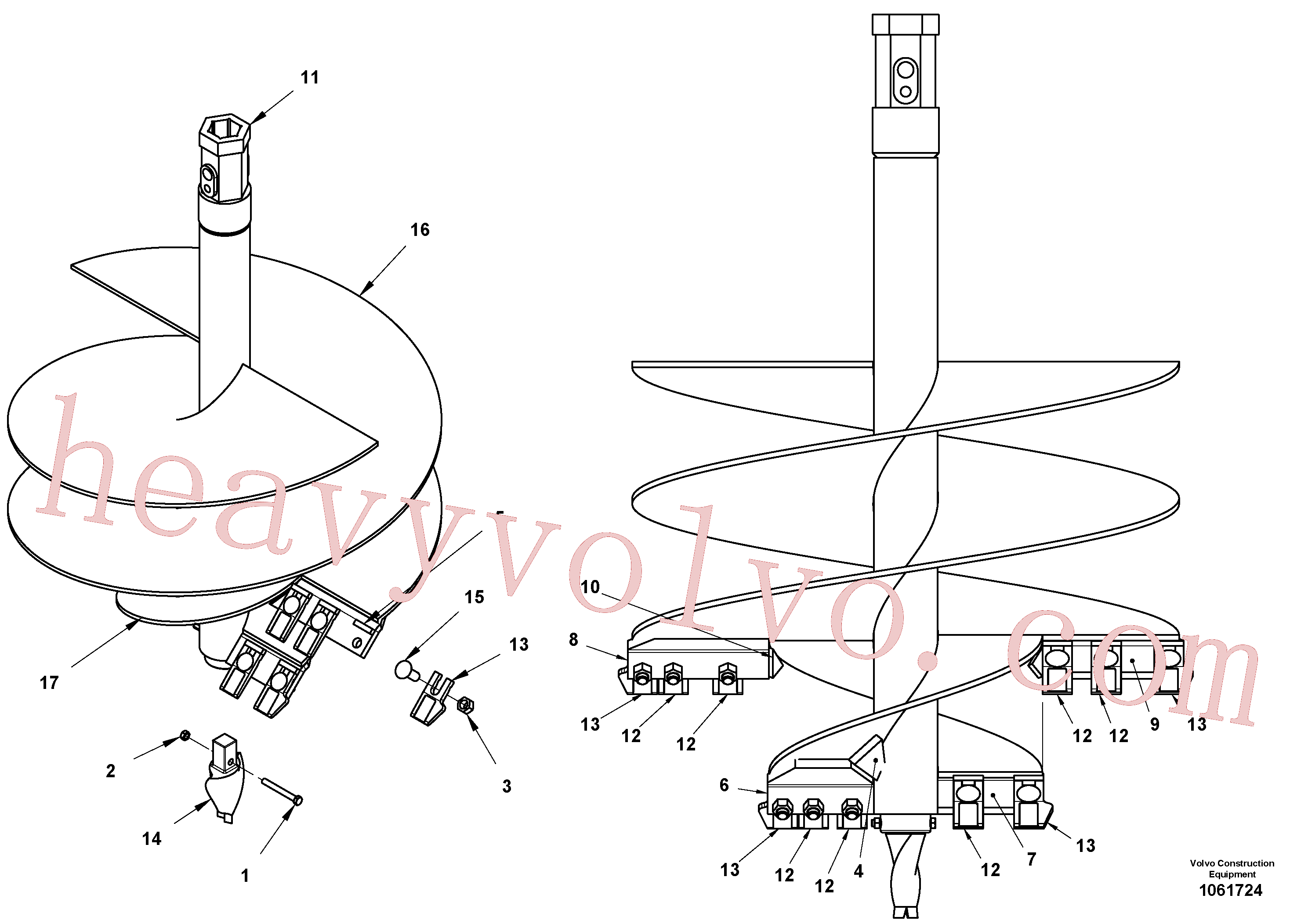 VOE16219766 Screw for Volvo Excavator spare