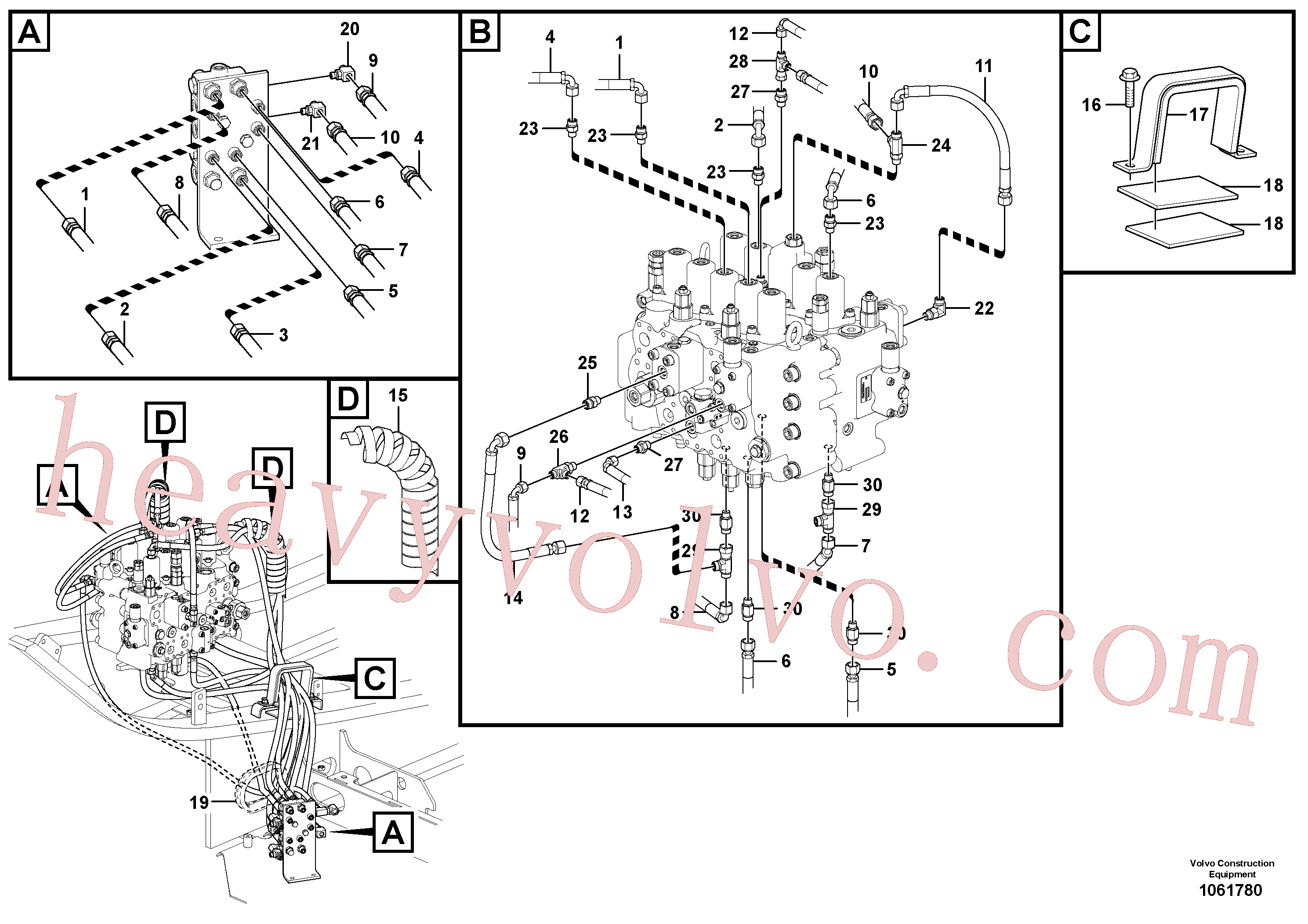 VOE936978 Hose assembly for Volvo Excavator Parts