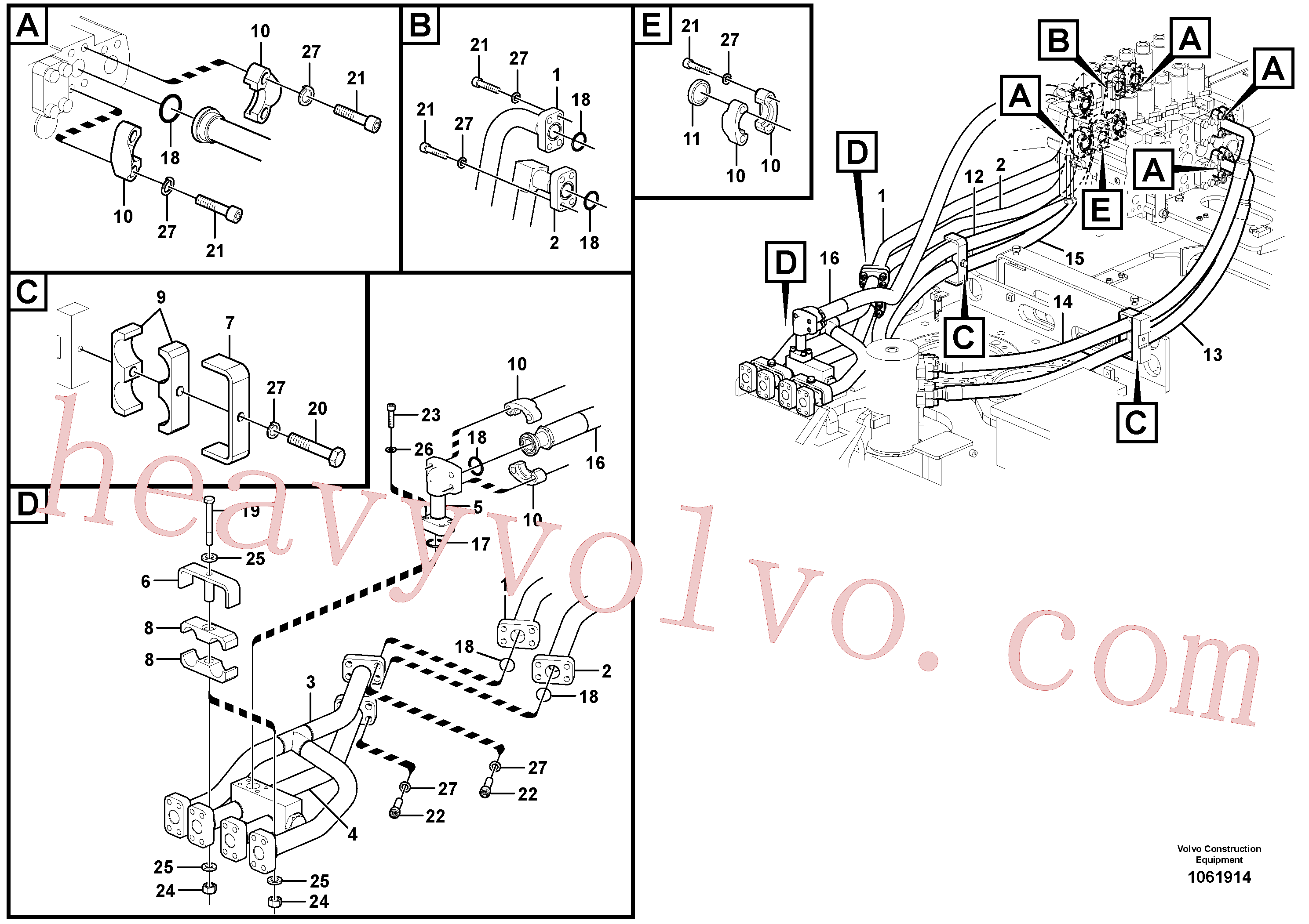 Wholesale VOE14880726 Hose for Volvo Excavator