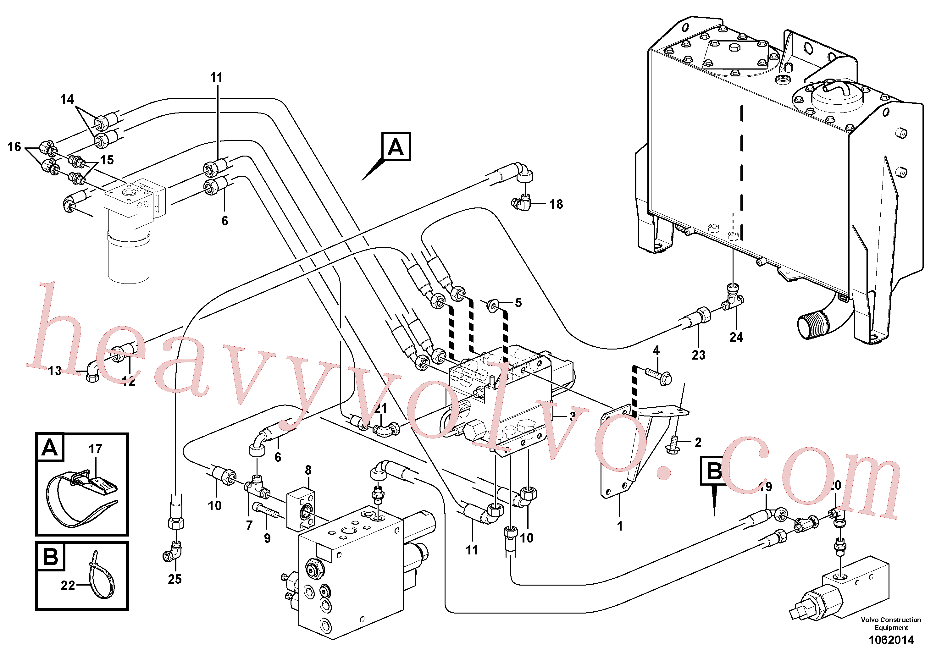 VOE938661 Hose assembly for Volvo Excavator spare
