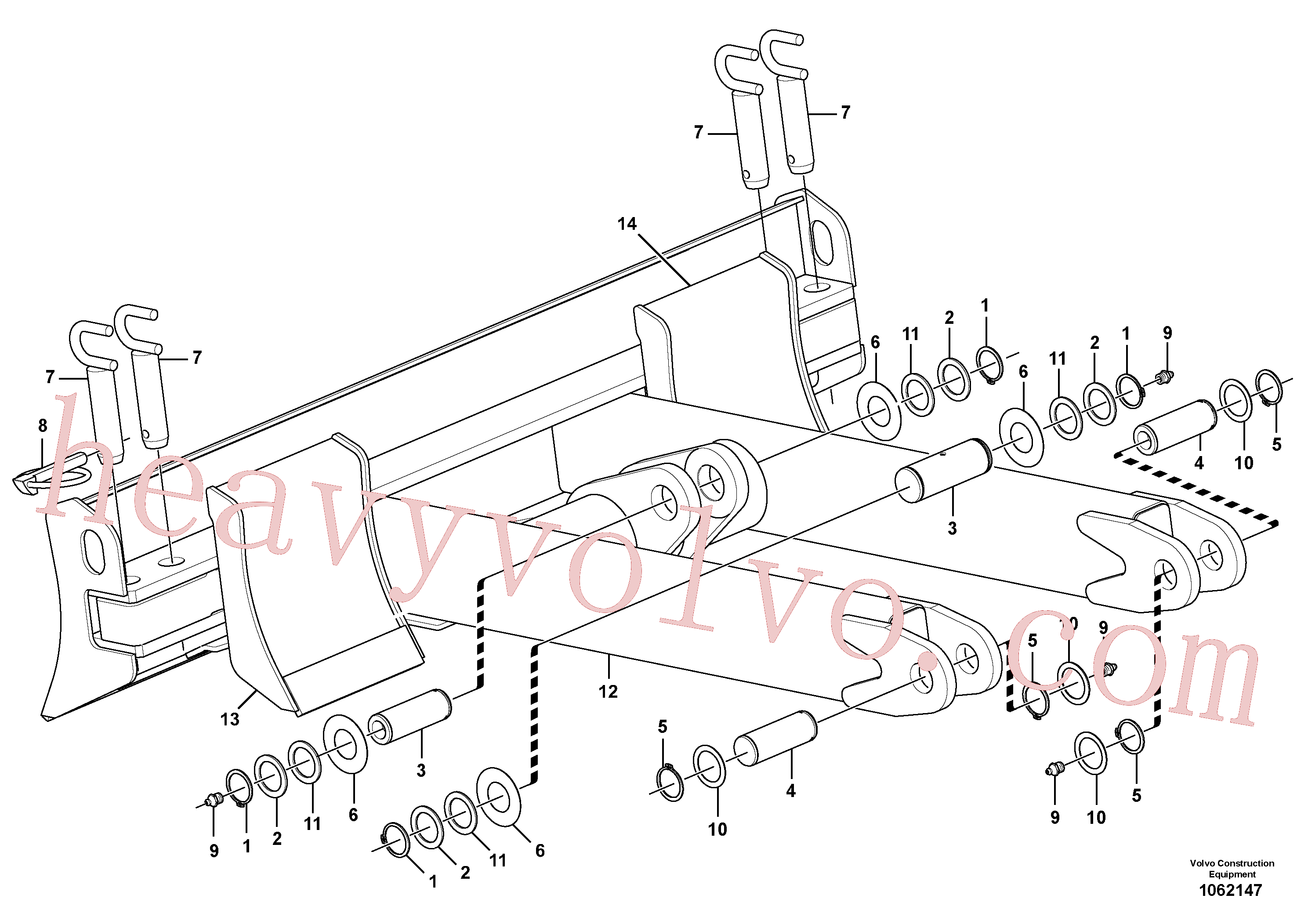 China Made VOE11808920 Pin parts for Volvo Excavator