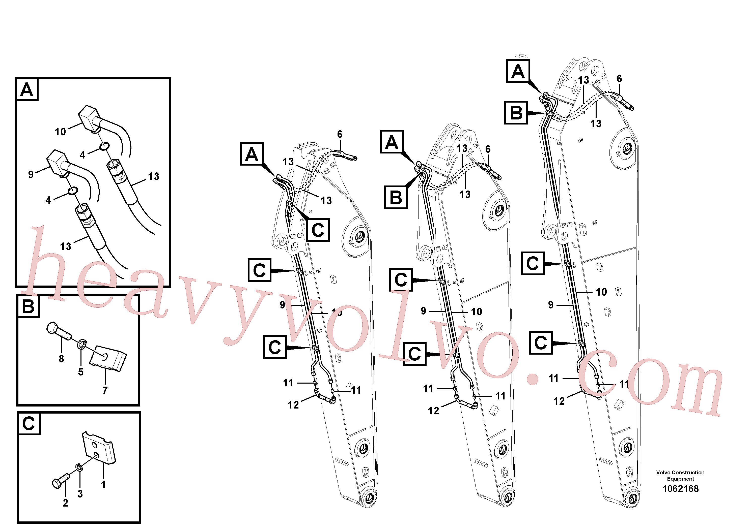 VOE14539709 Pipe for Volvo Excavator Parts