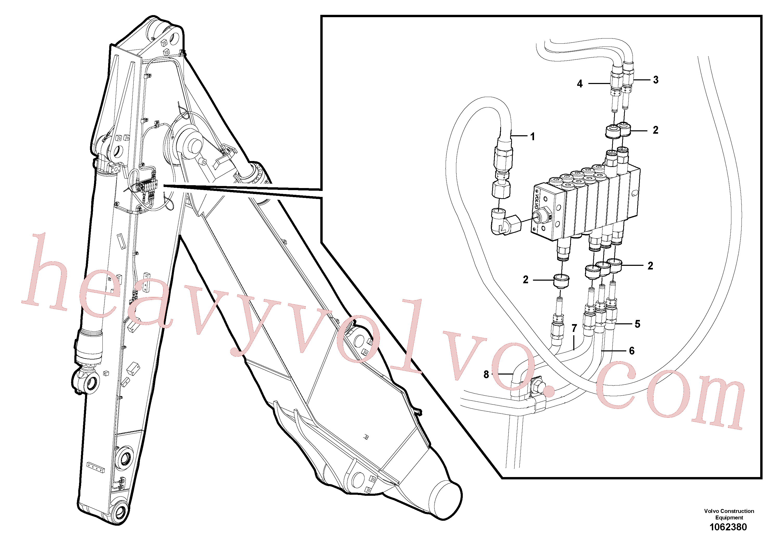 China Made VOE14388454 Nipple parts for Volvo Excavator