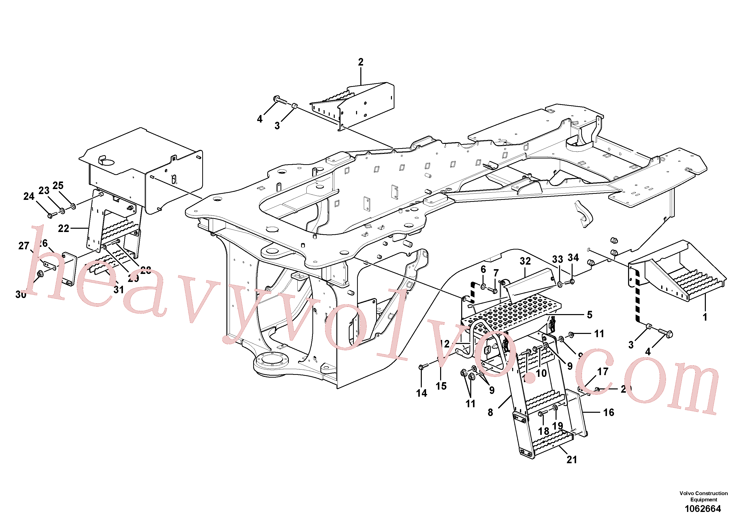 EH965185 Screw, Flange screw for Volvo Excavator spare