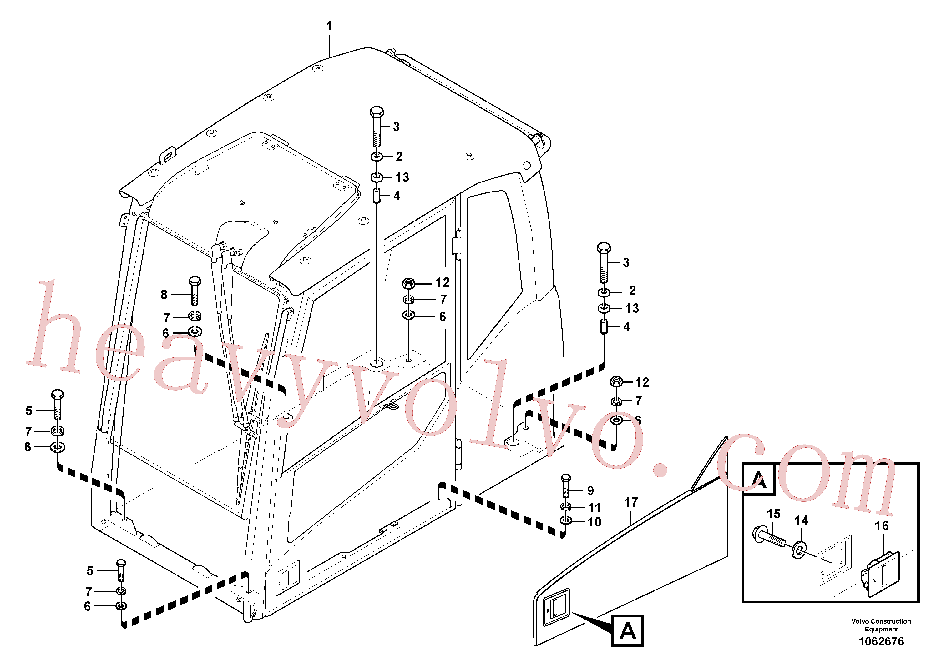 China Made VOE983375 Hexagon screw parts for Volvo Excavator
