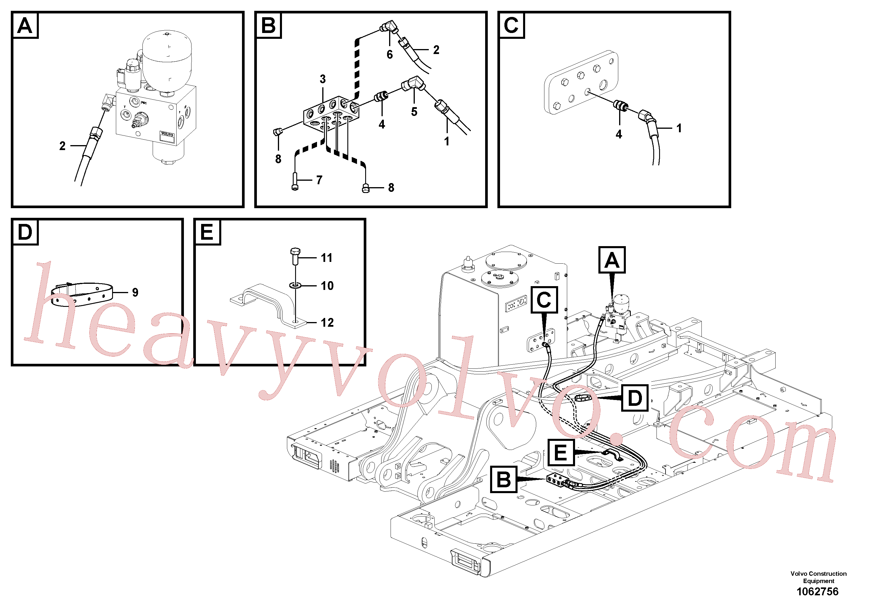 China Made VOE14555855 Block parts for Volvo Excavator