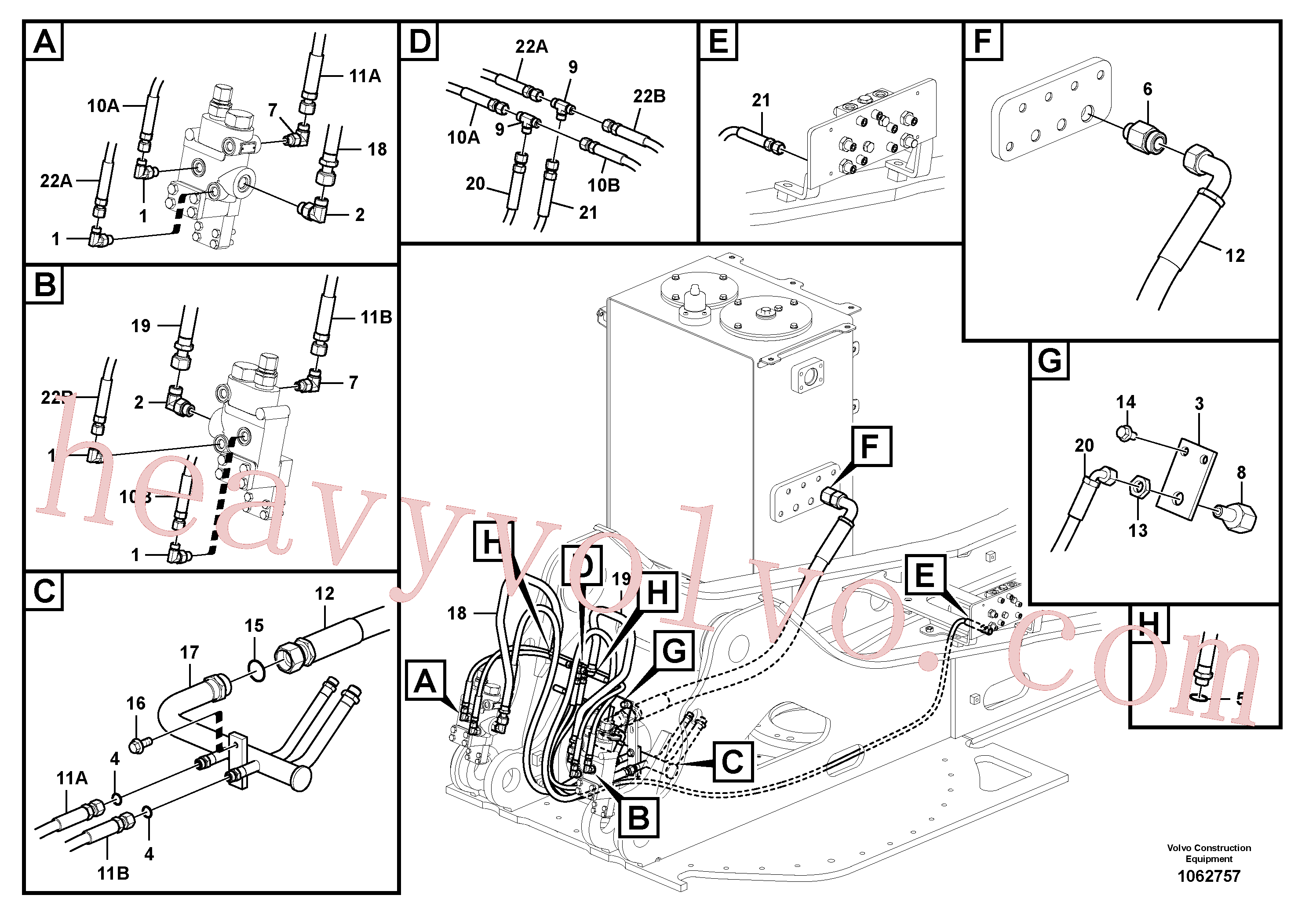Volvo excavator part VOE14552810 Pipe for sale
