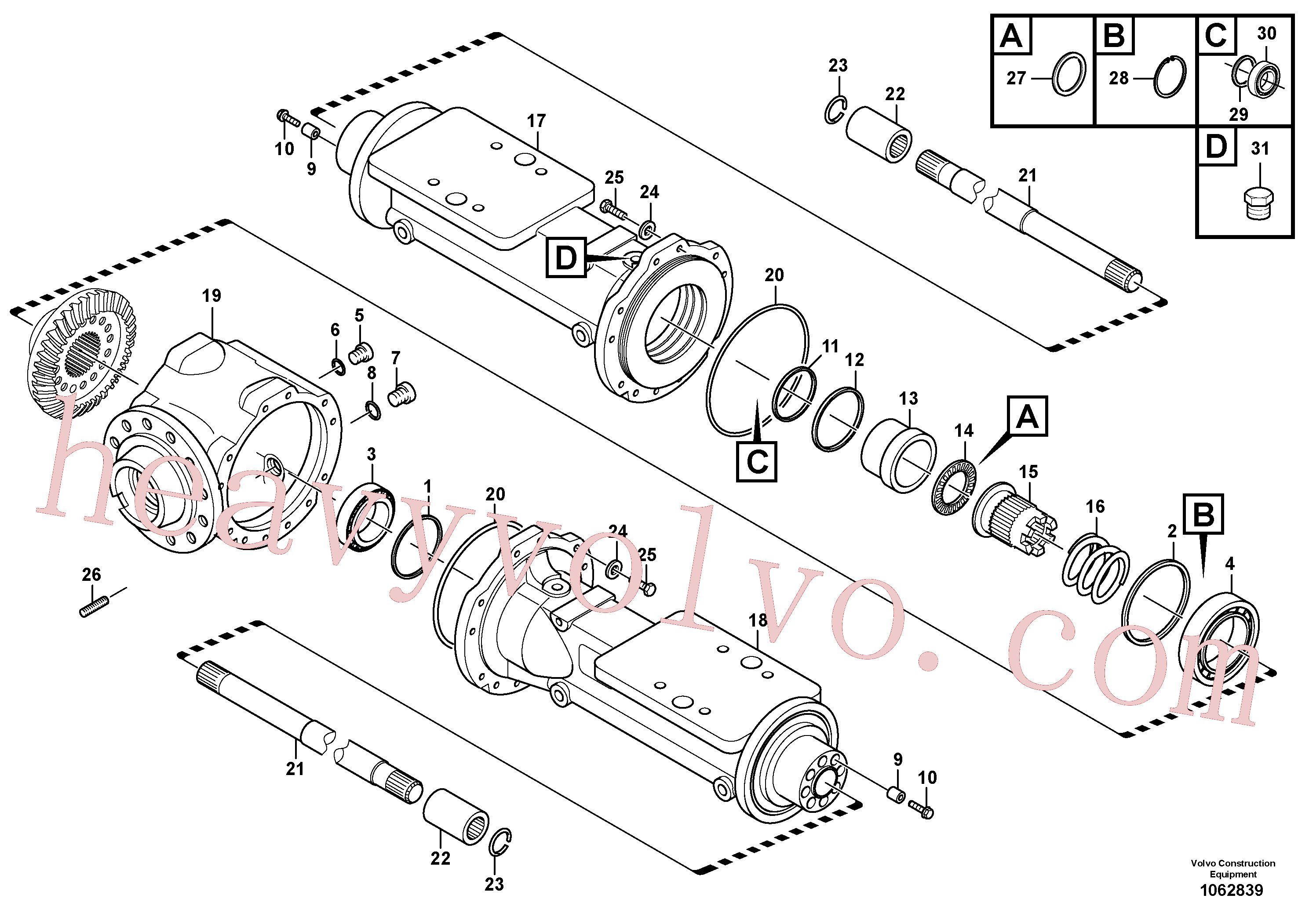VOE17219521 O-ring for Volvo Excavator Parts