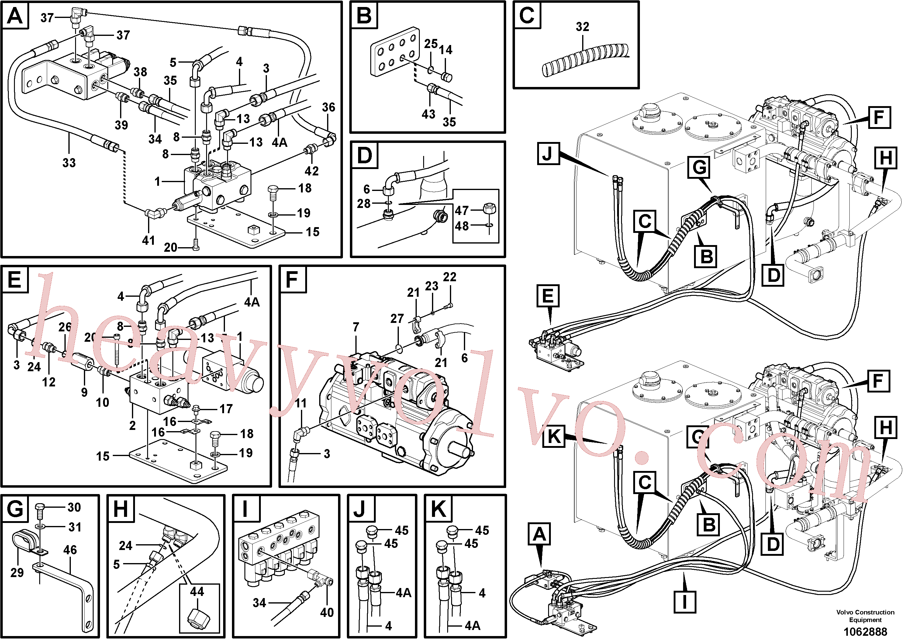VOE15087262 Hose assembly for Volvo Excavator spare