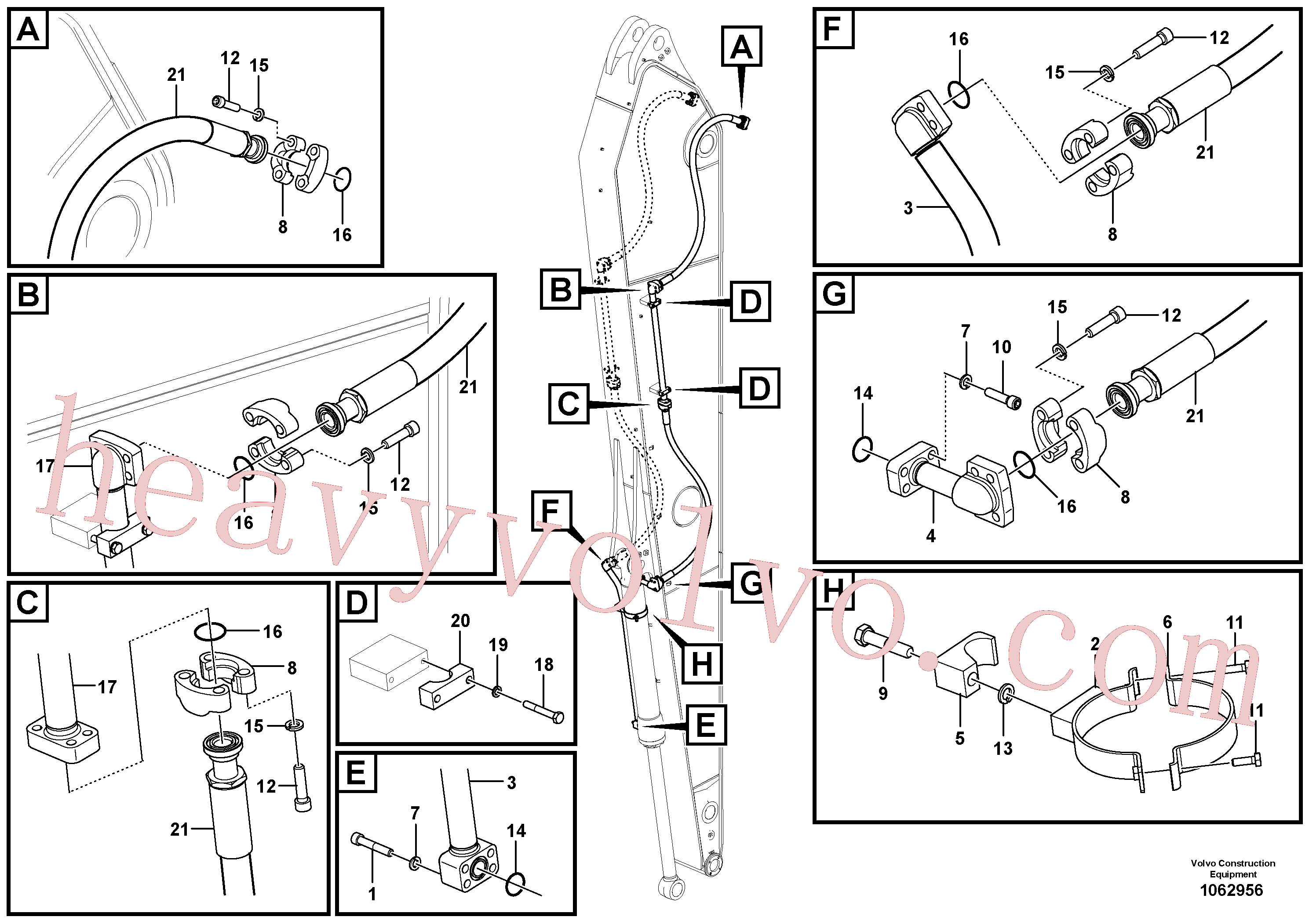 Volvo excavator part VOE14677998 Pipe for sale