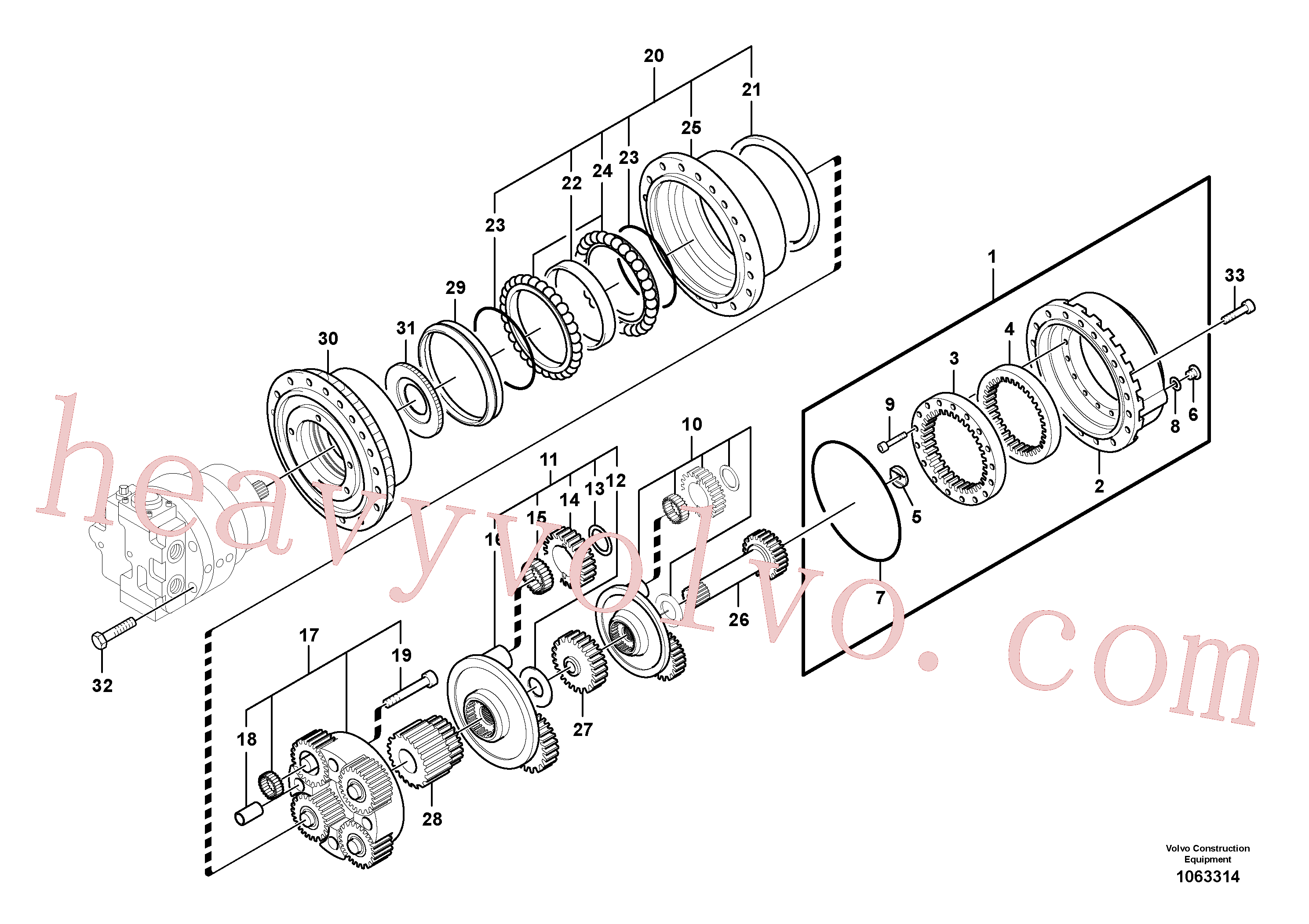VOE14608964 Hub for Volvo Excavator spare