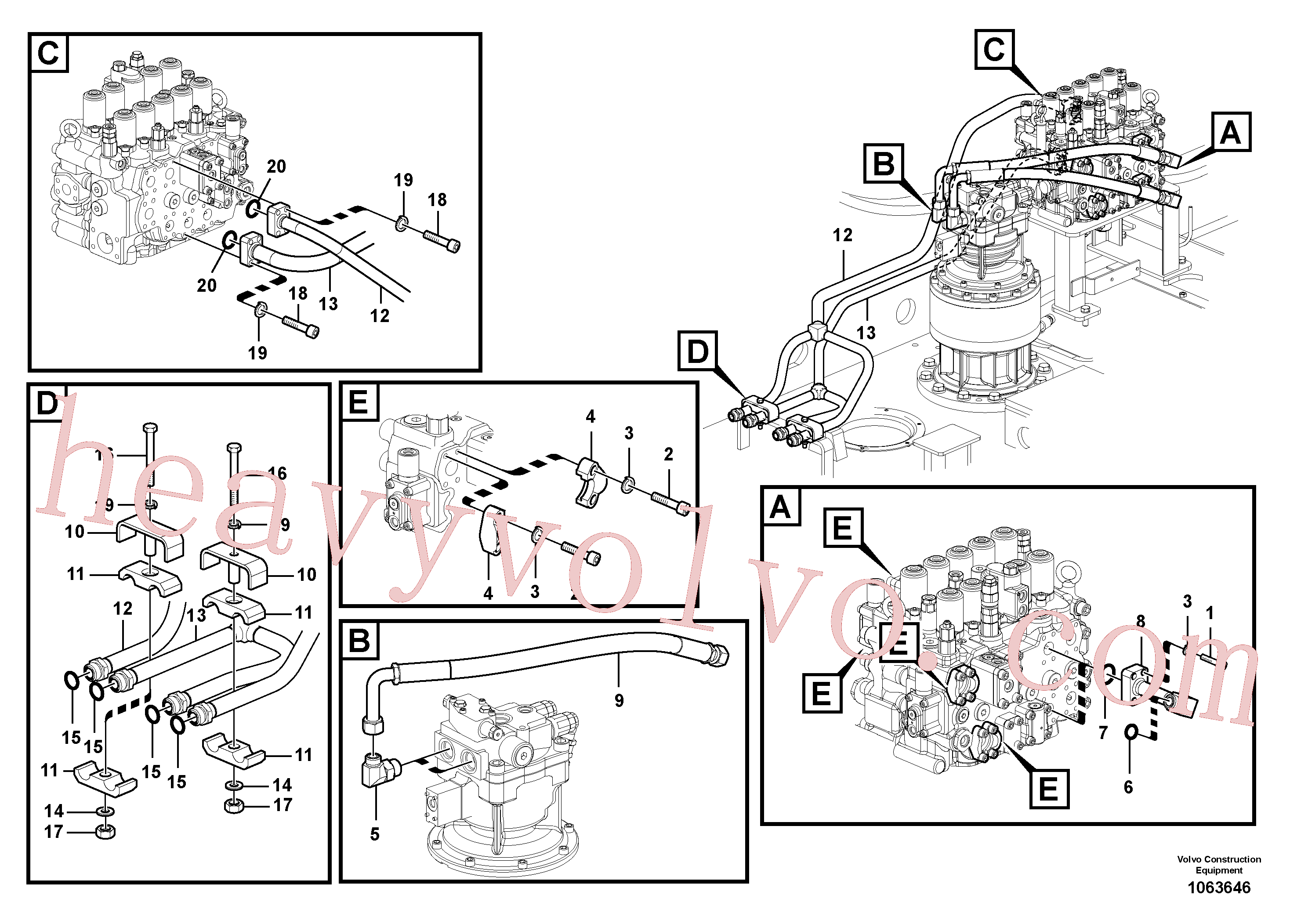 Wholesale SA1142-01260 Clamp for Volvo Excavator