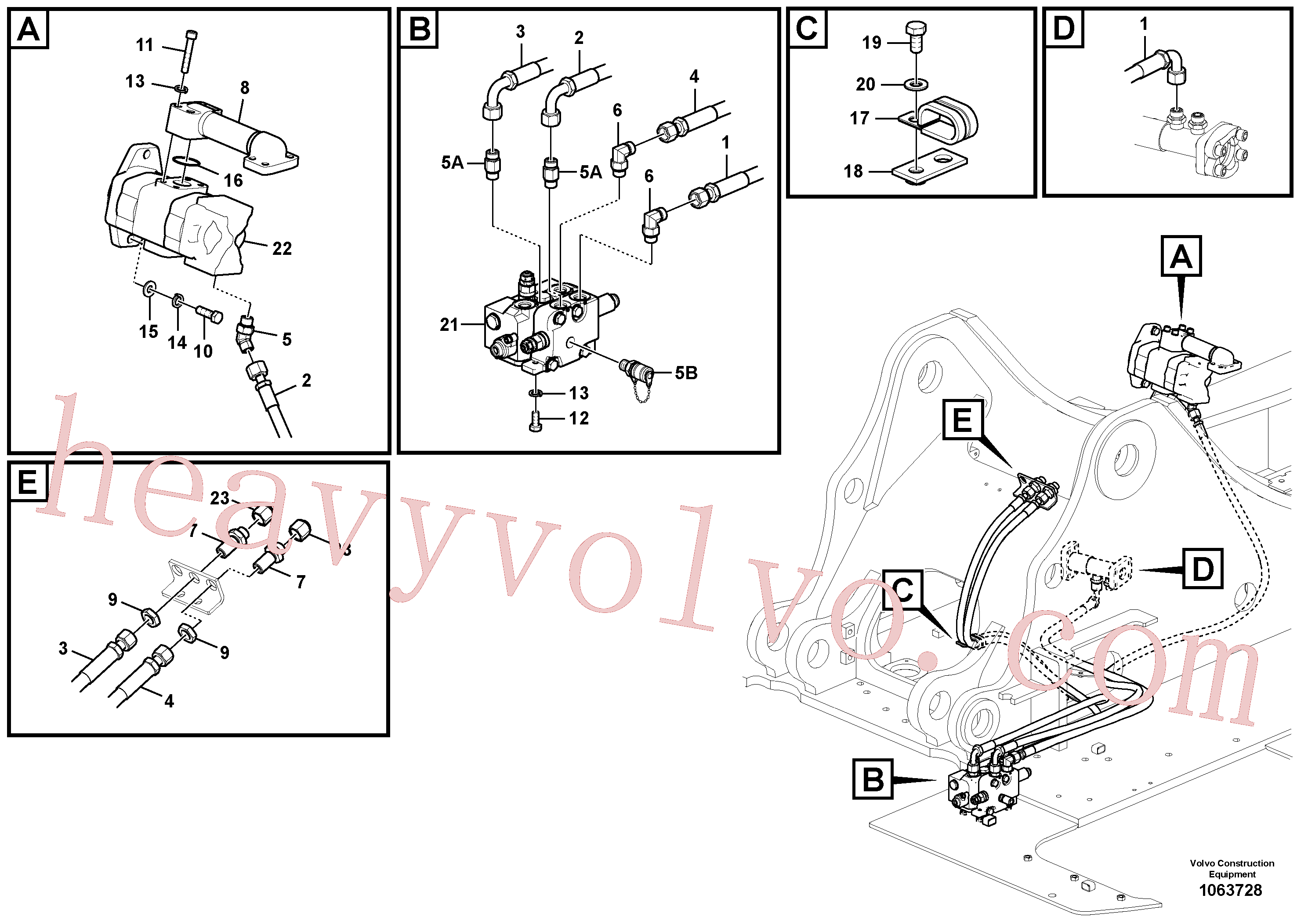 Volvo excavator part VOE14612102 Gear pump for sale