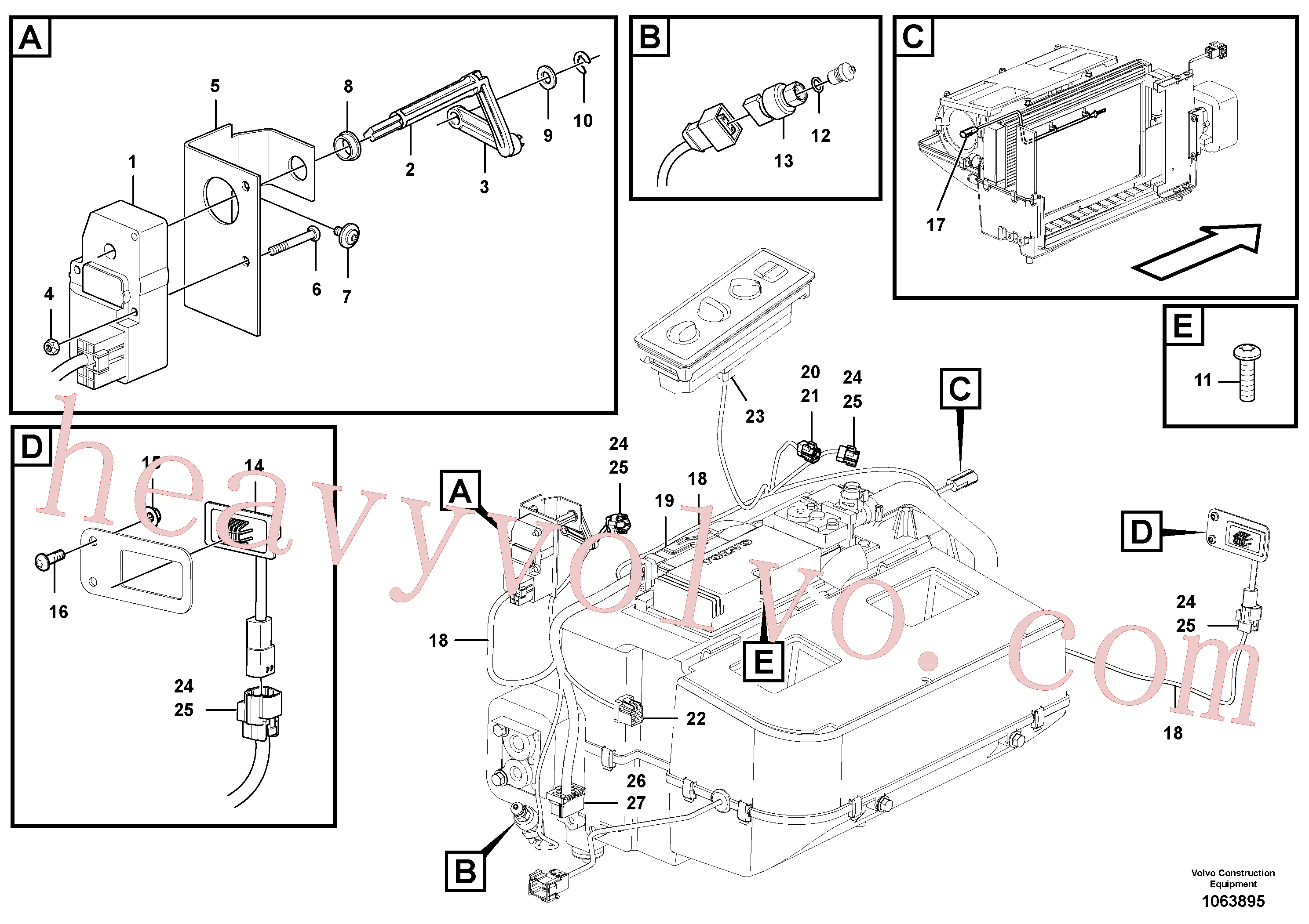 VOE14102589 Retaining ring for Volvo Excavator spare