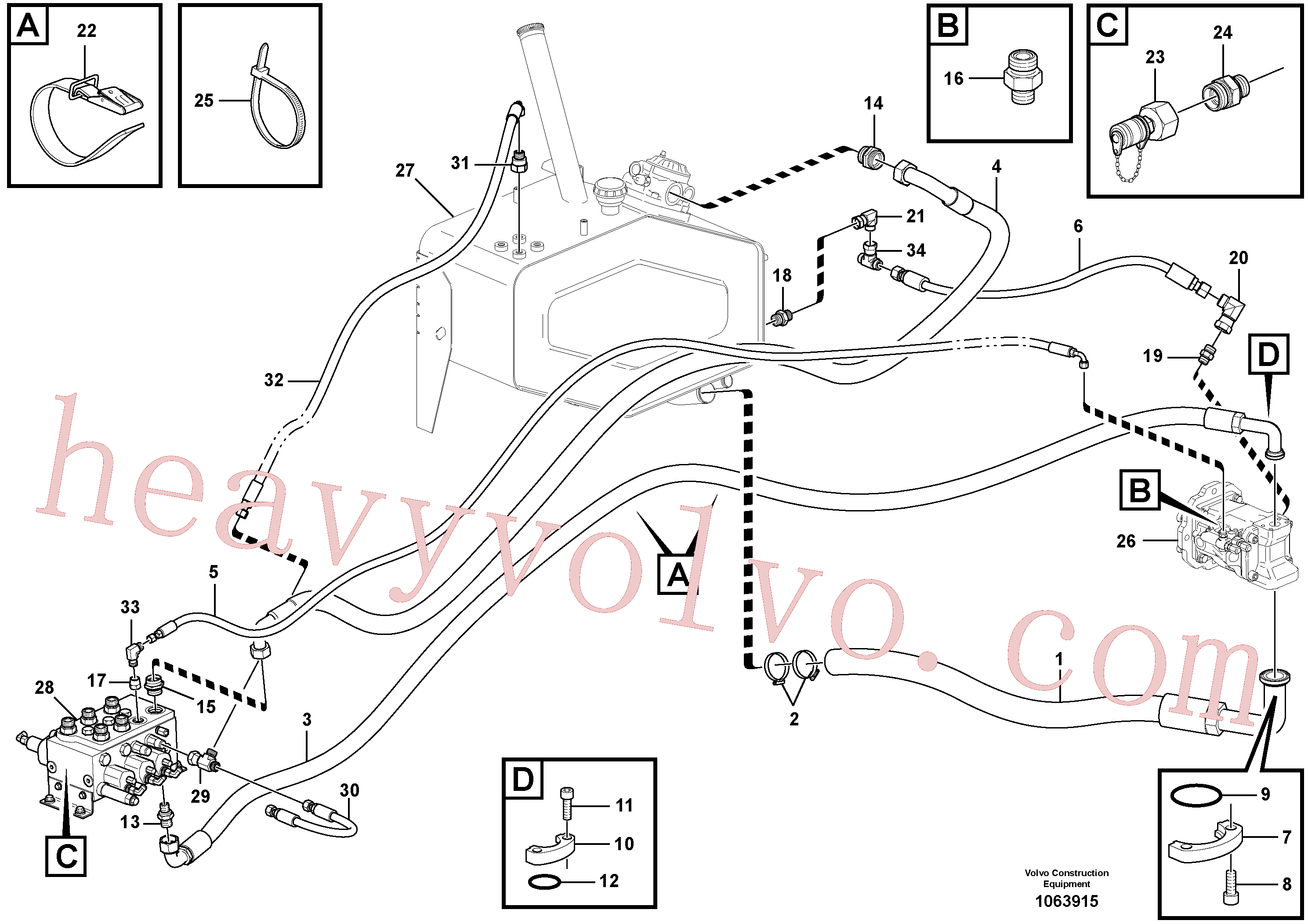 Volvo VOE936712 Hose assembly aftermarket part for sale