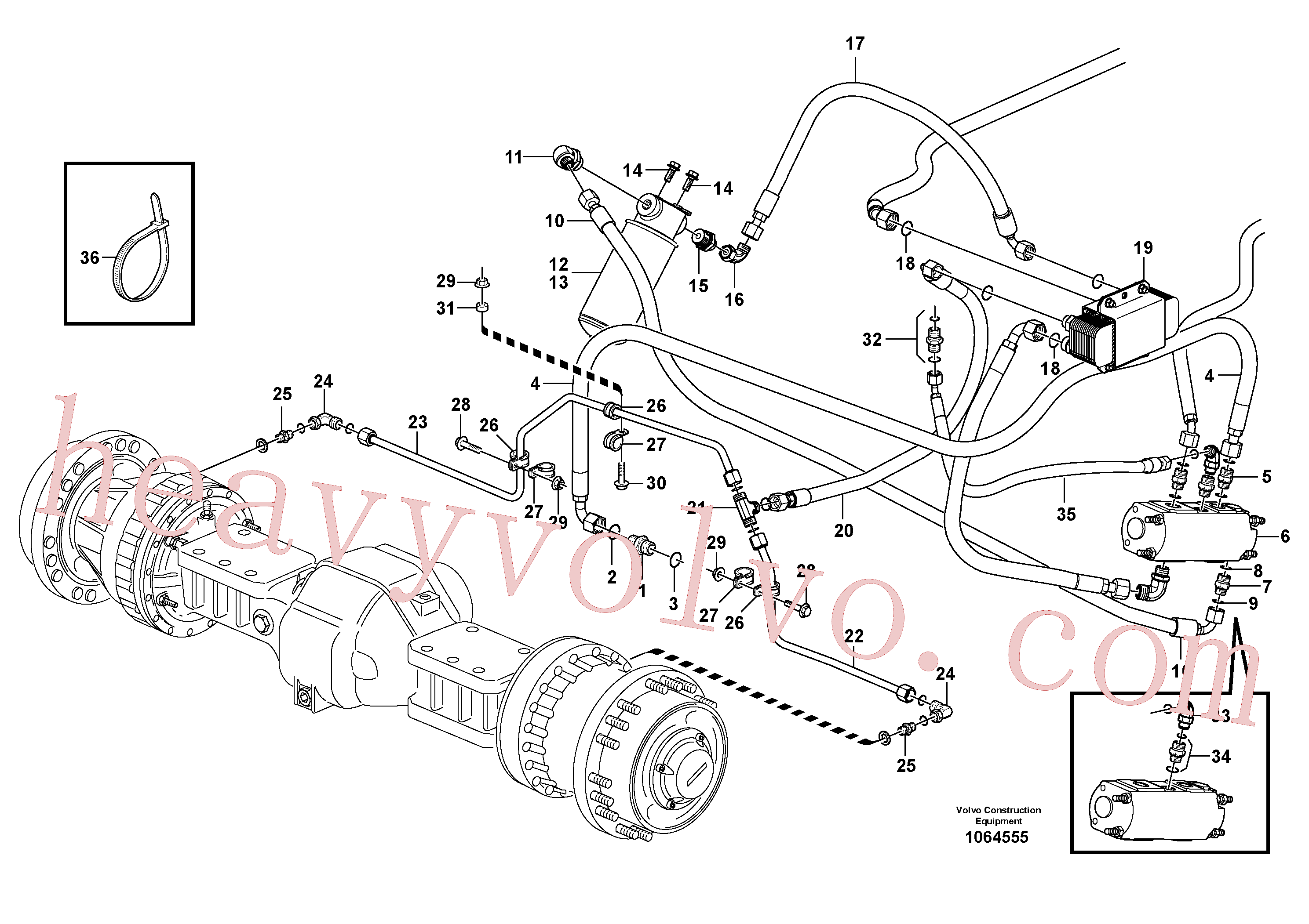 VOE937364 Hose assembly for Volvo Excavator Parts