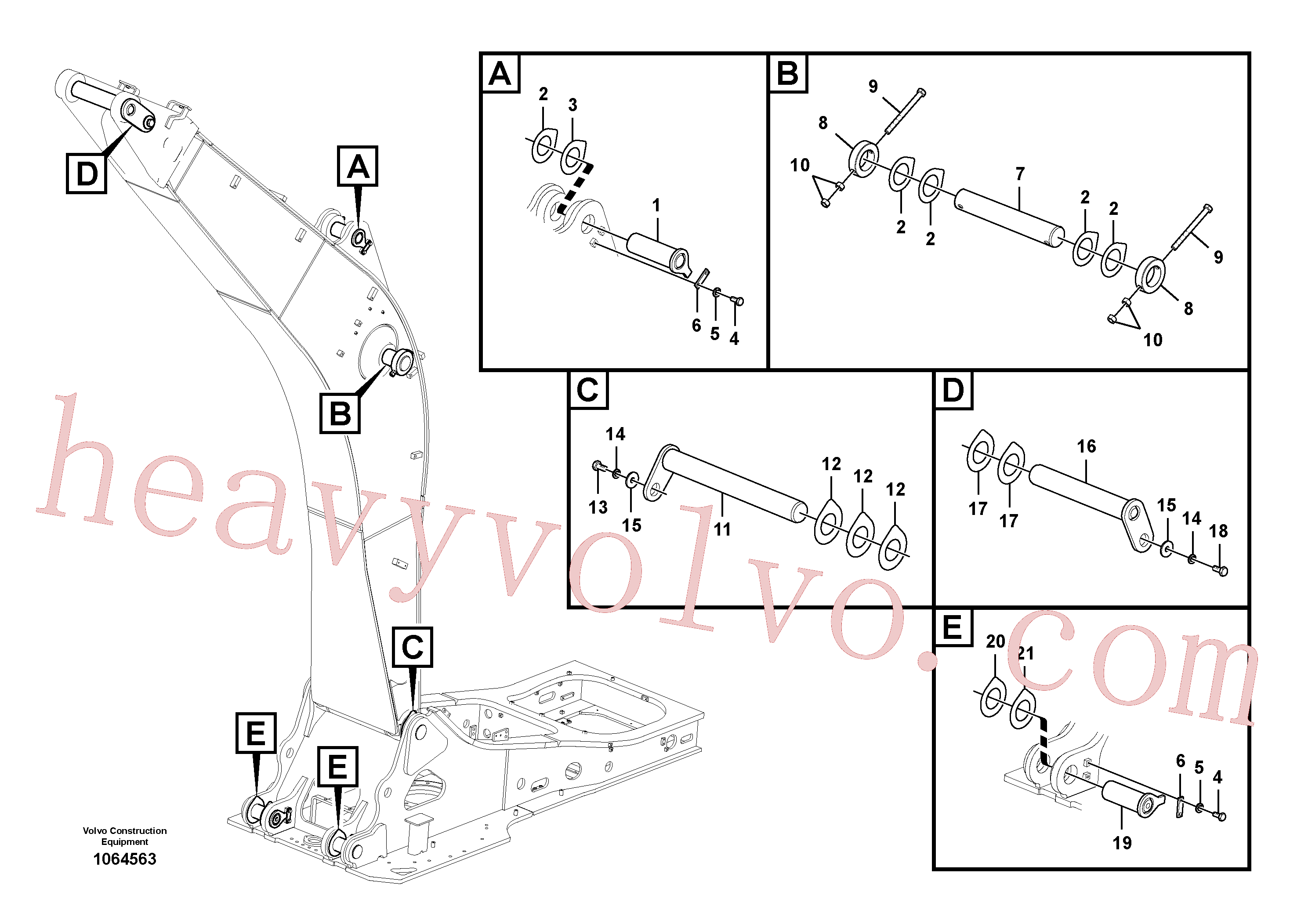 Volvo excavator part VOE14703237 Shim for sale
