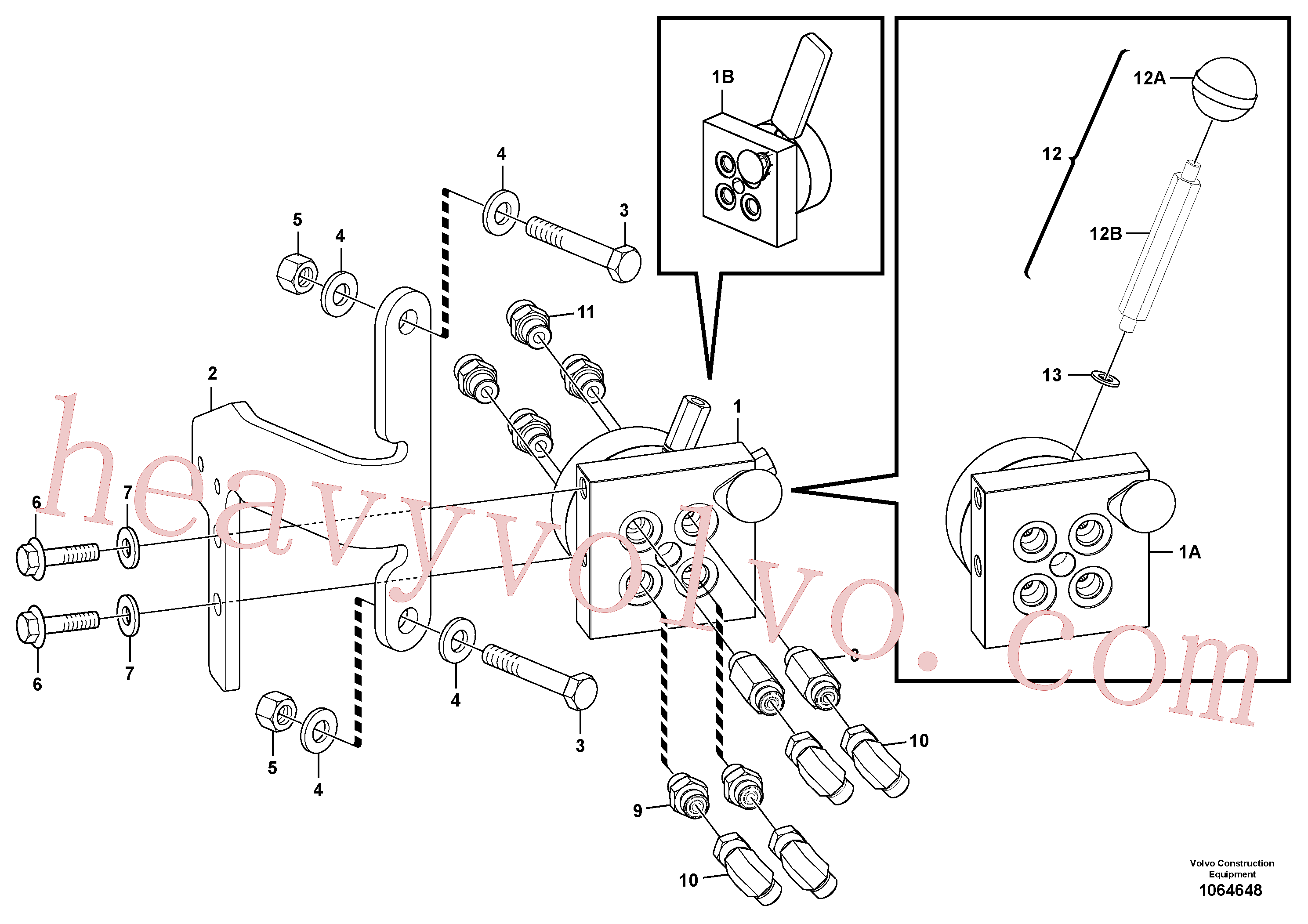 VOE14595235 Hand Lever for Volvo Excavator Parts