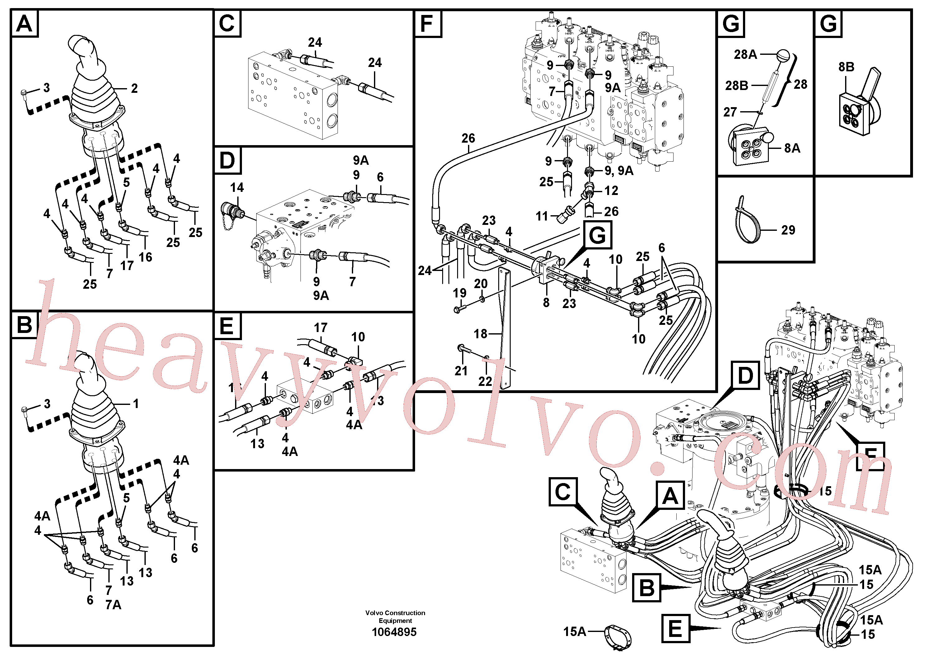 VOE14595235 Hand Lever for Volvo Excavator Parts