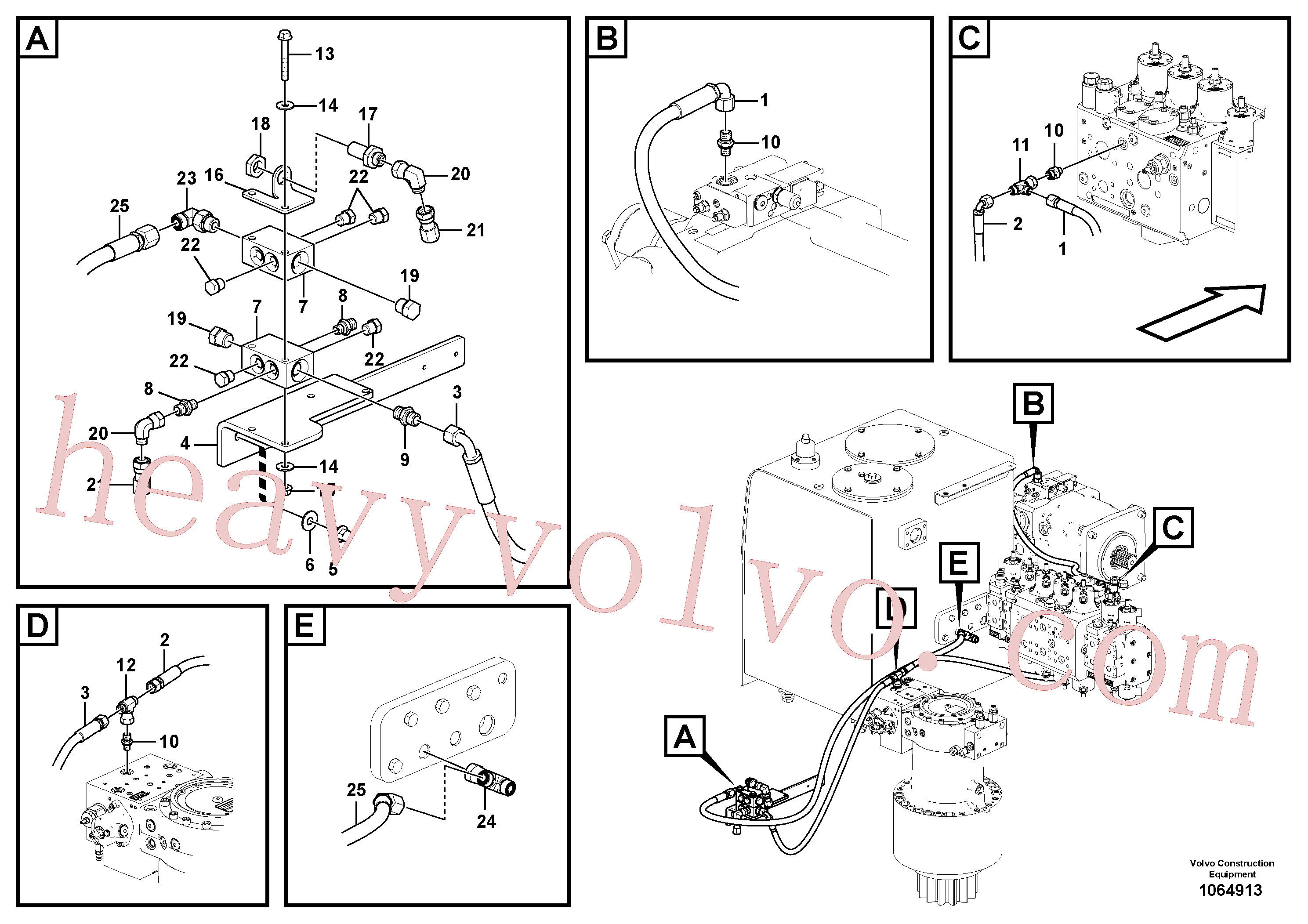 Volvo excavator part VOE936493 Hose assembly for sale