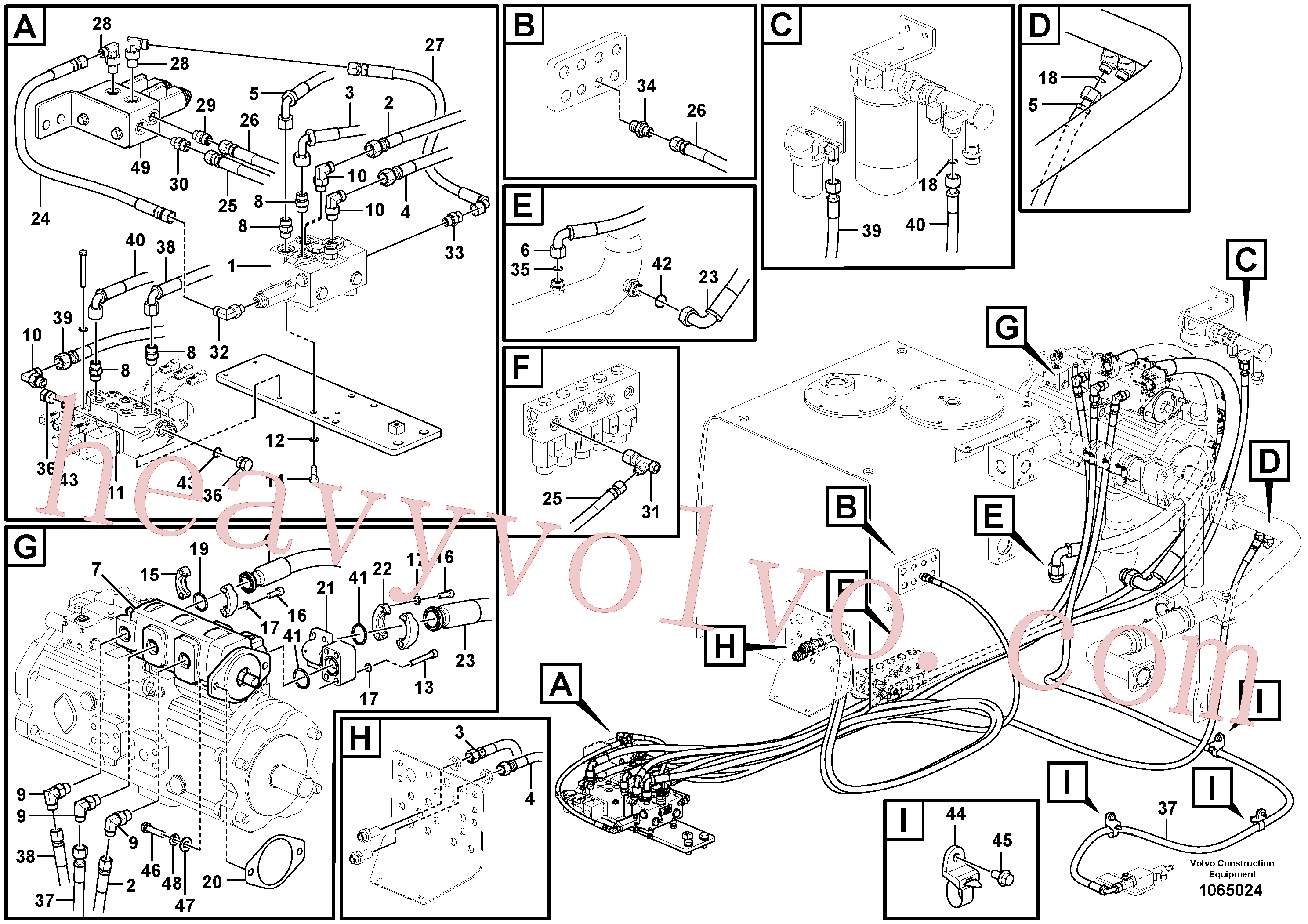 China Made VOE15167146 Hose assembly parts for Volvo Excavator