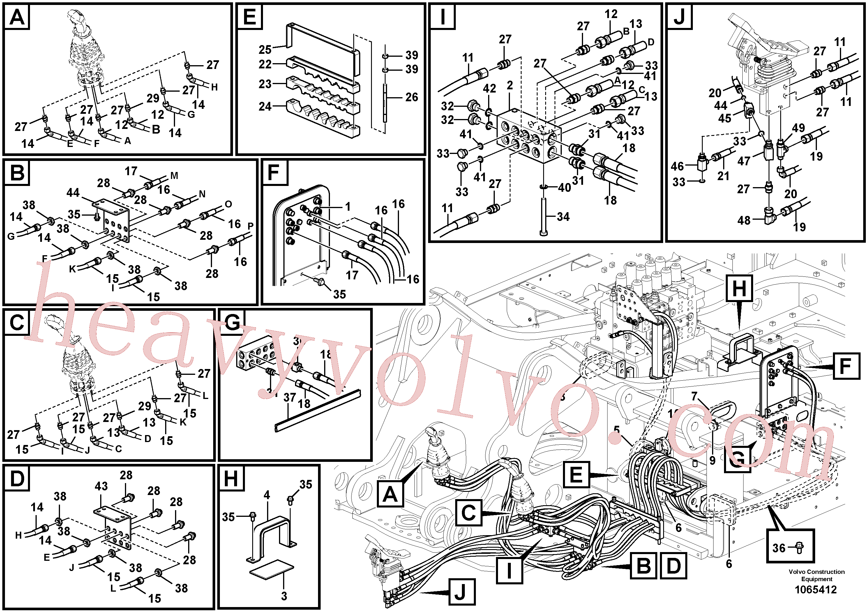 VOE14595253 Clamp for Volvo Excavator Parts