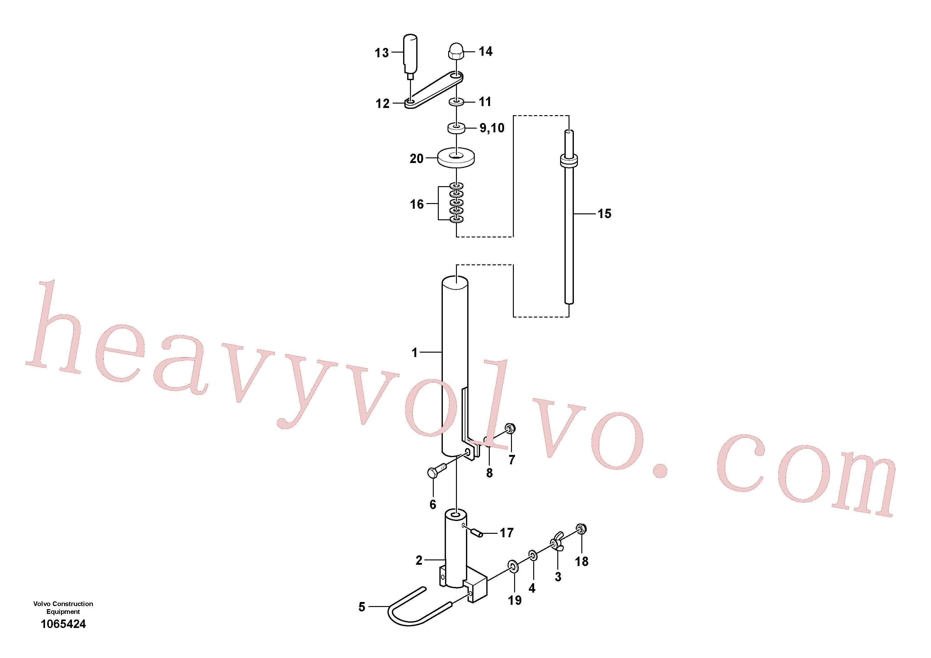Volvo excavator part RM80816945 Hand lever for sale