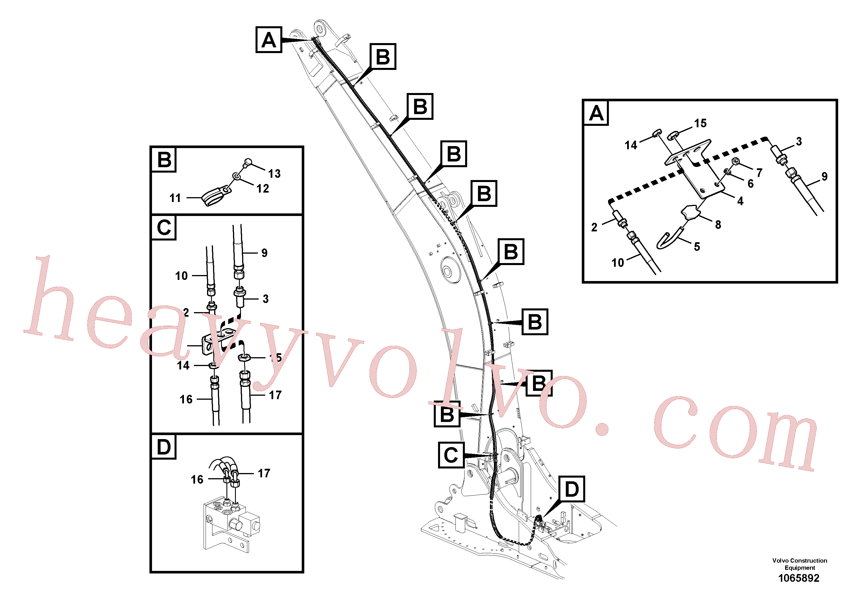 VOE14880632 U-bolt for Volvo Excavator Parts