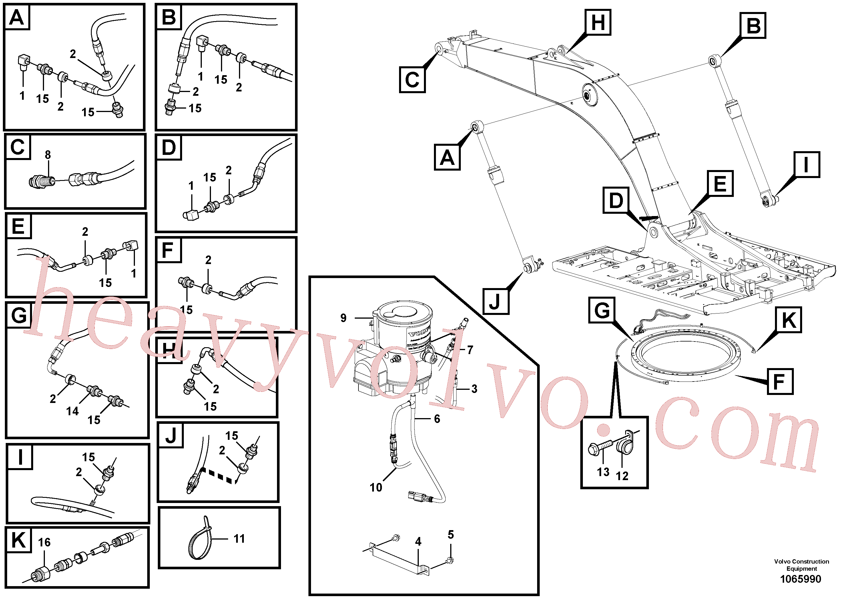 Volvo excavator part VOE14388910 Nipple for sale