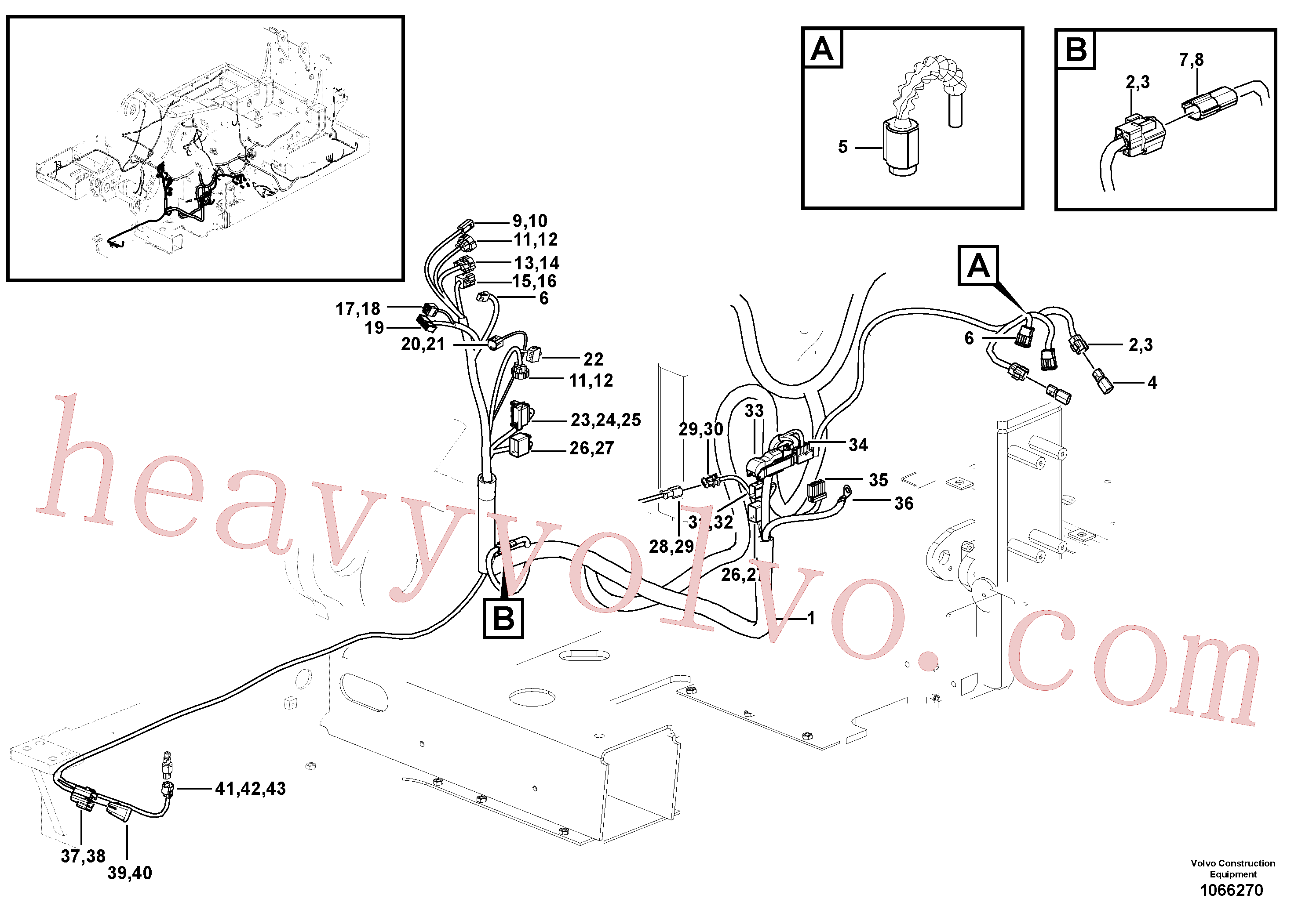 VOE14569605 Cable holder for Volvo Excavator Parts