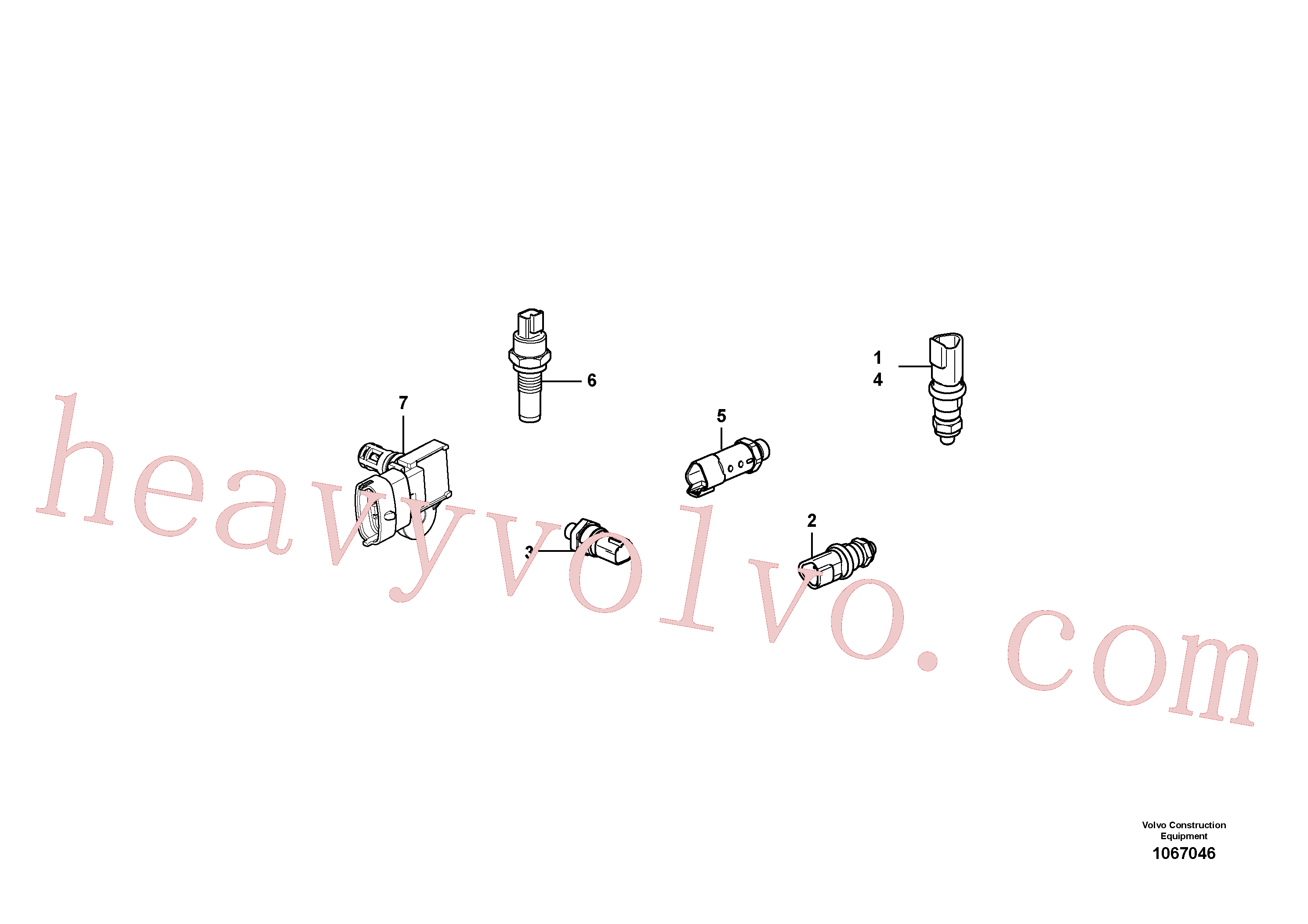 VOE22422785 Sensor, Pressure sensor for Volvo Excavator spare