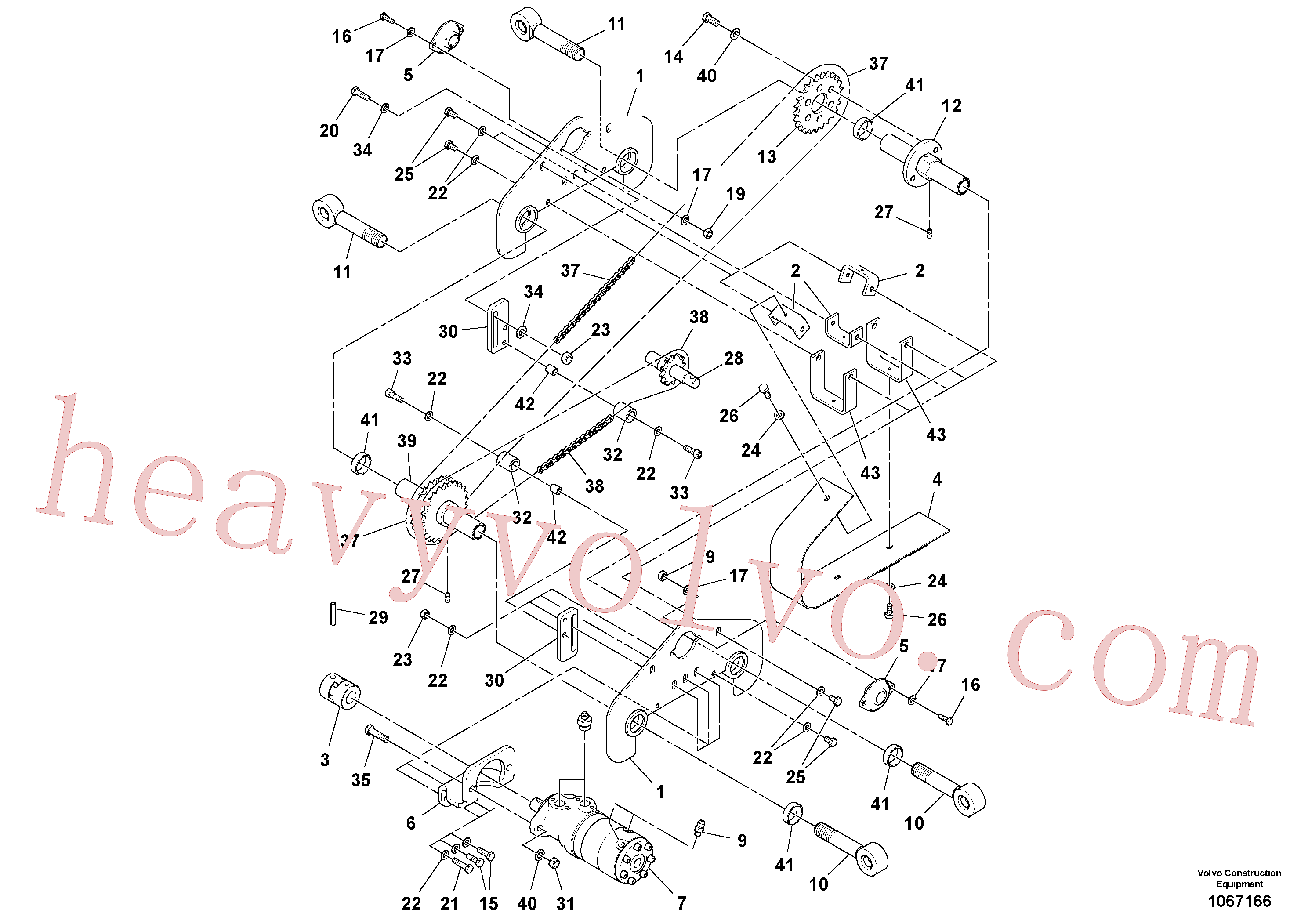 RM96702857 Hexagon nut for Volvo Excavator Parts