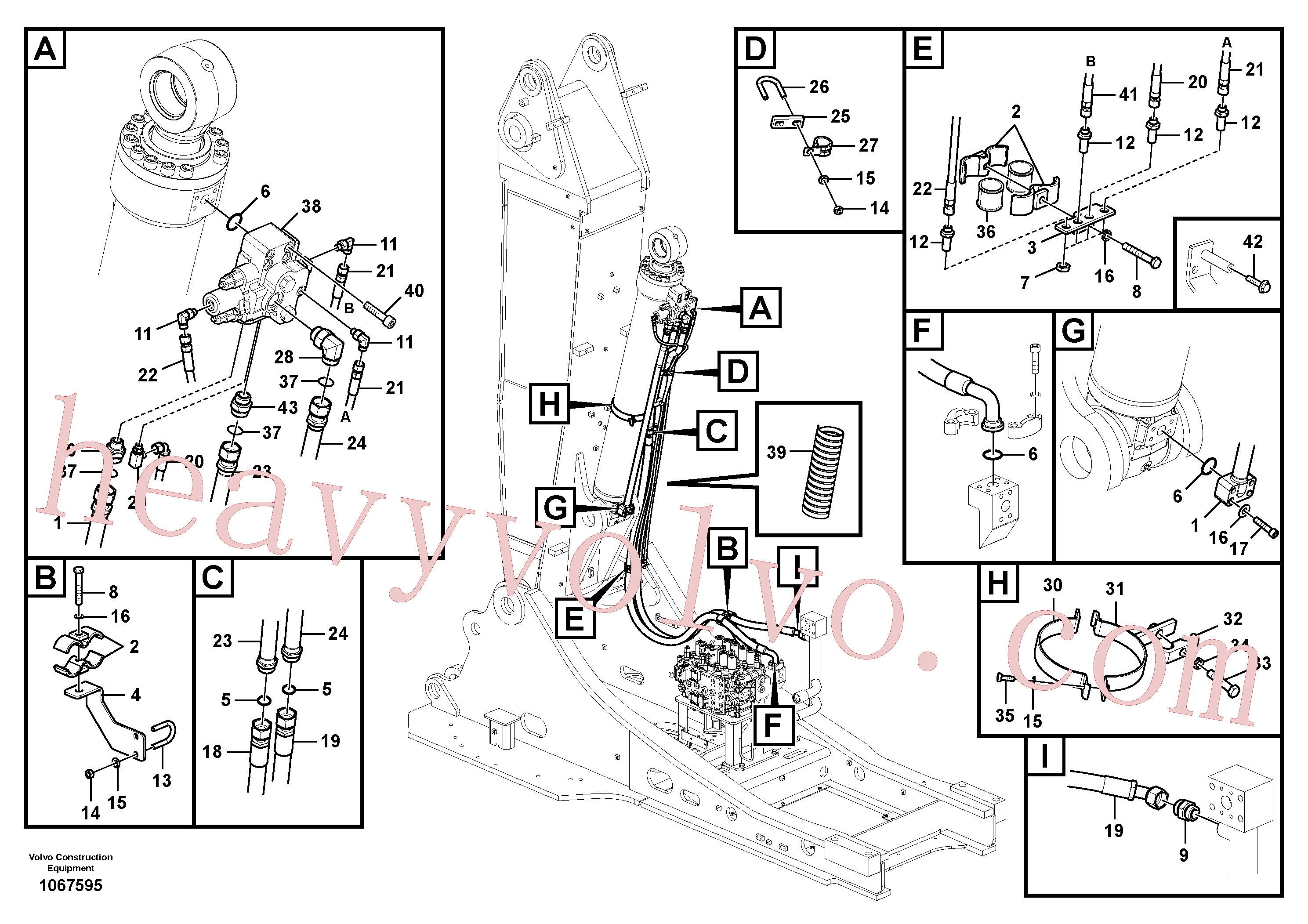 VOE14531147 Clamp for Volvo Excavator spare