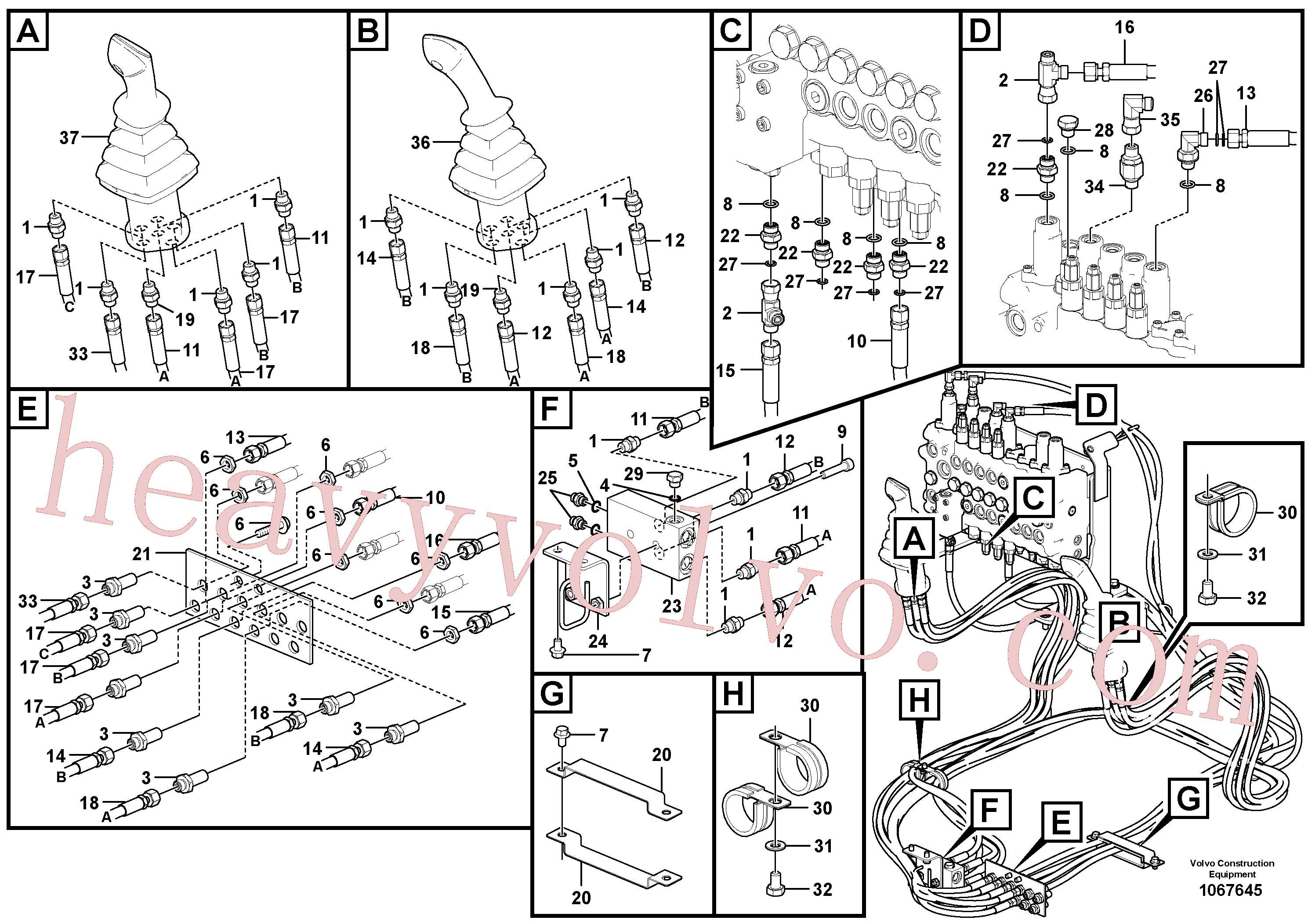 PJ5471042 Pilot for Volvo Excavator spare
