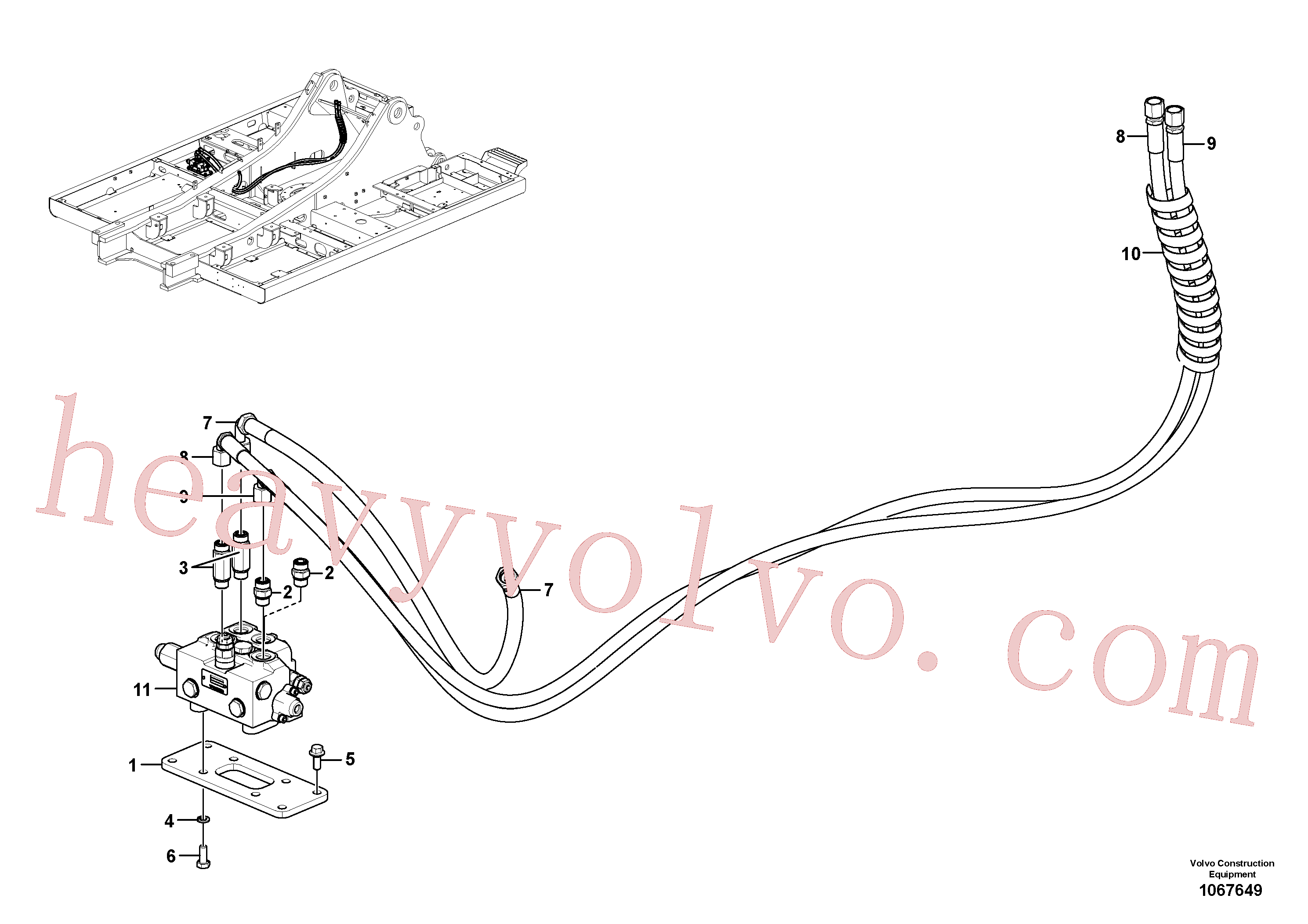 VOE15087262 Hose assembly for Volvo Excavator spare