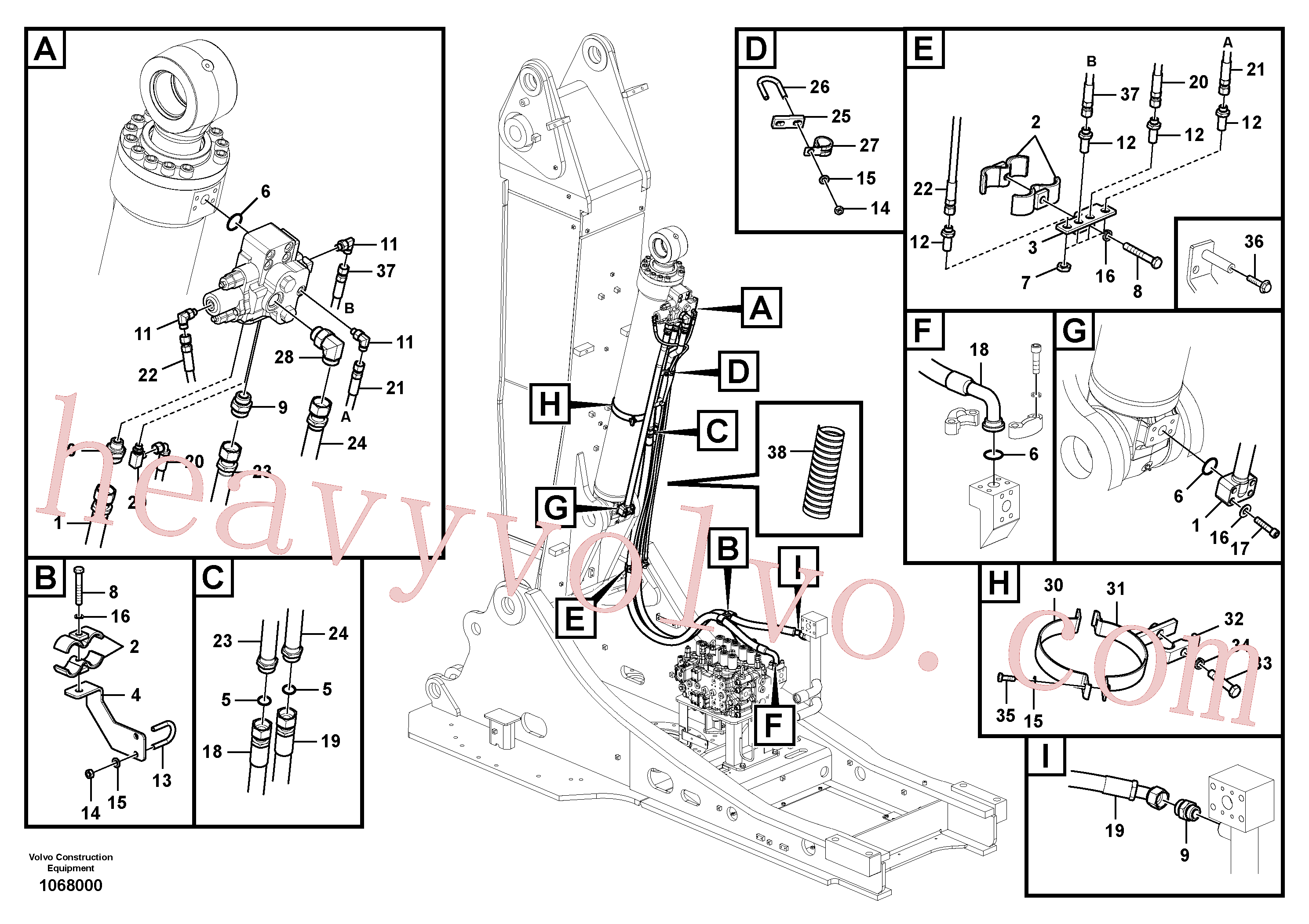 VOE937577 Hose assembly for Volvo Excavator Parts
