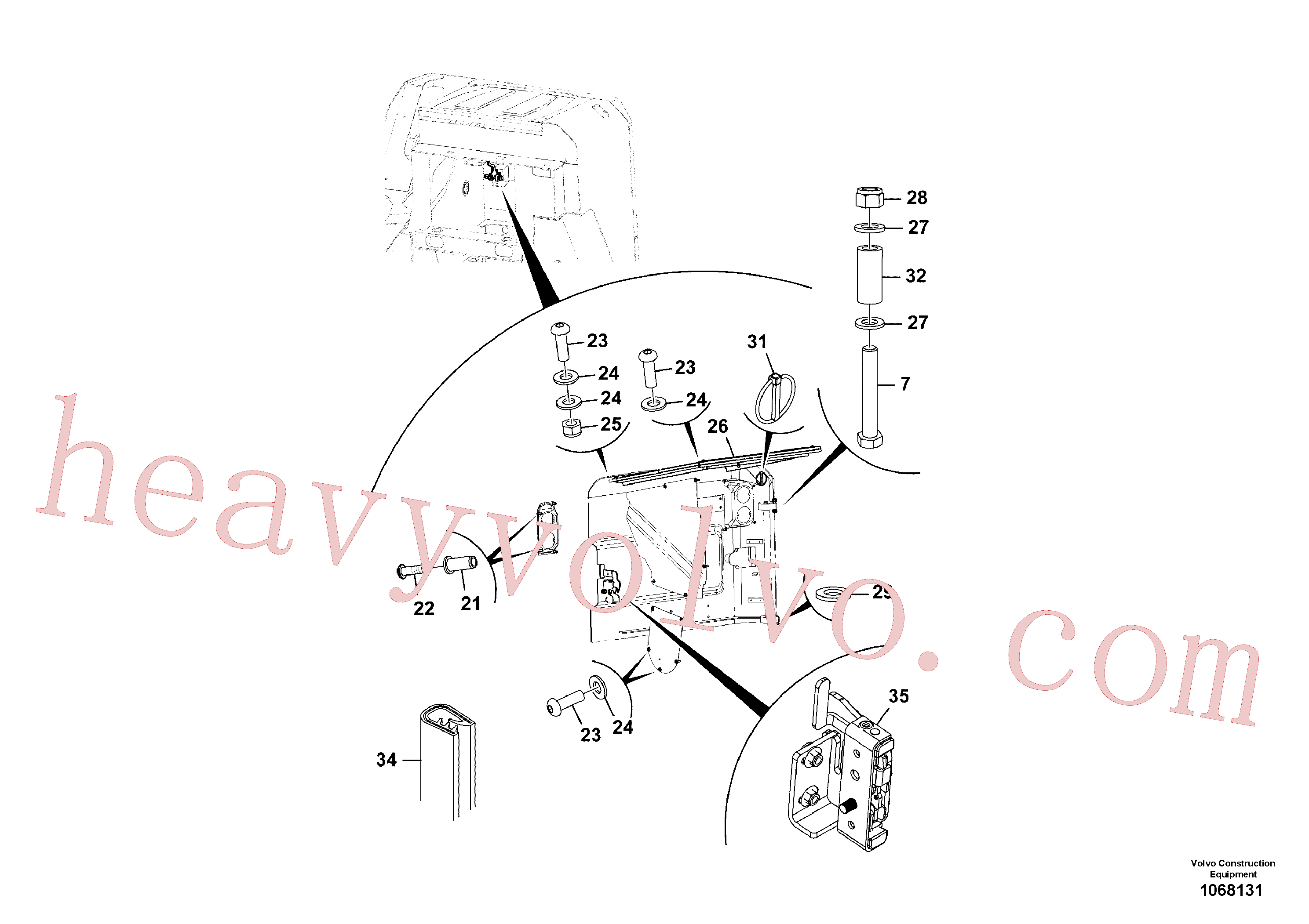 VOE16212126 Nut for Volvo Excavator Parts
